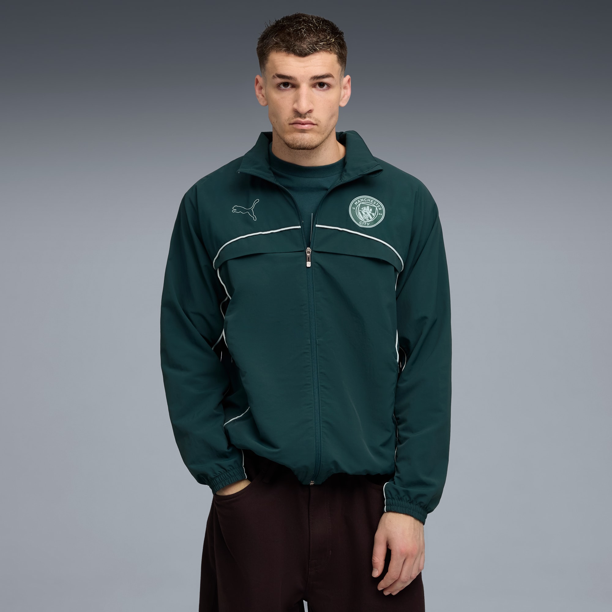 Manchester City FtblStatement Cellerator Jacke Herren, Green Terrain, large