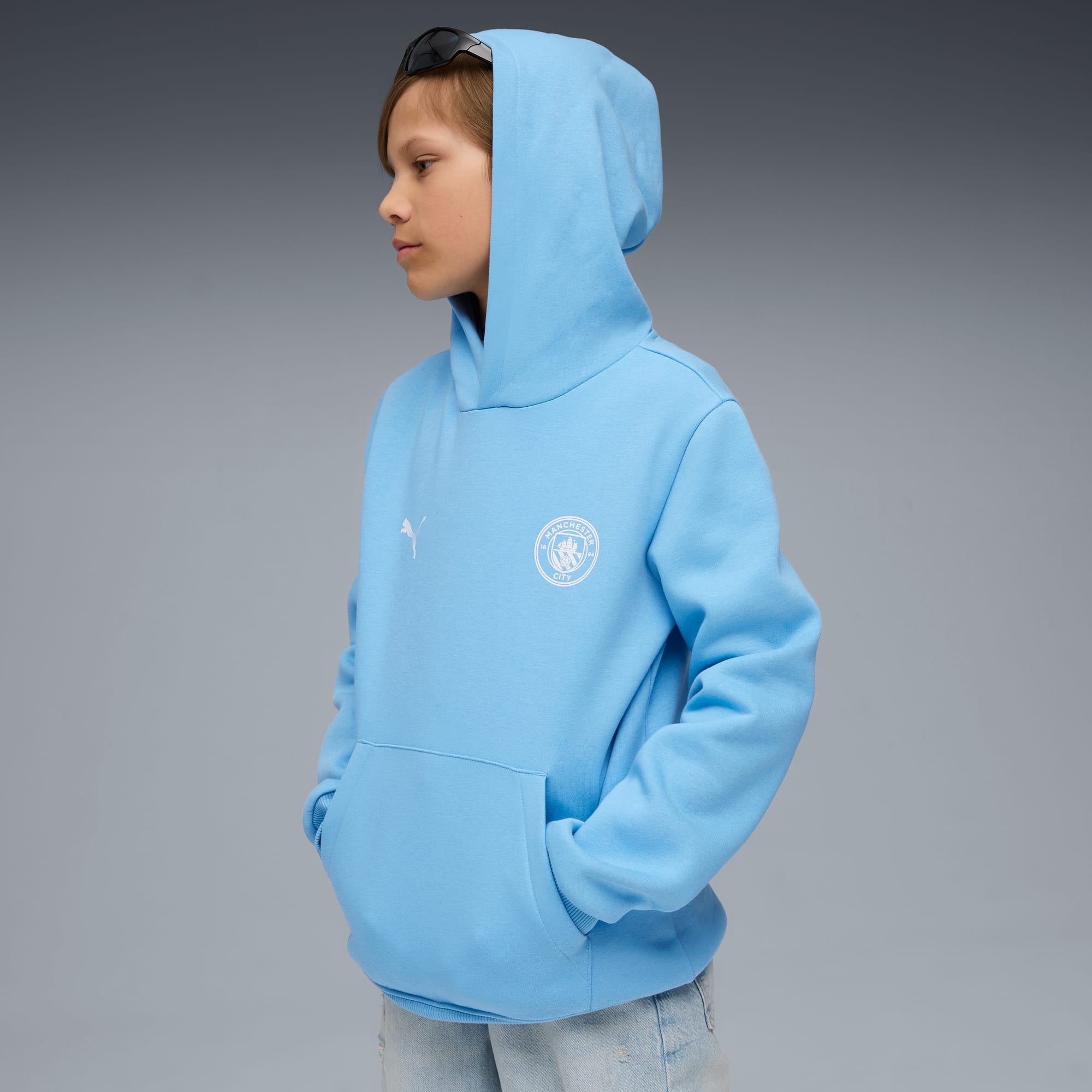 PUMA☆Manchester FtblEssentials Hoodie パーカー 2色【UK発】 Manchester City FtblEssentials Hoodie Big Kids | PUMA