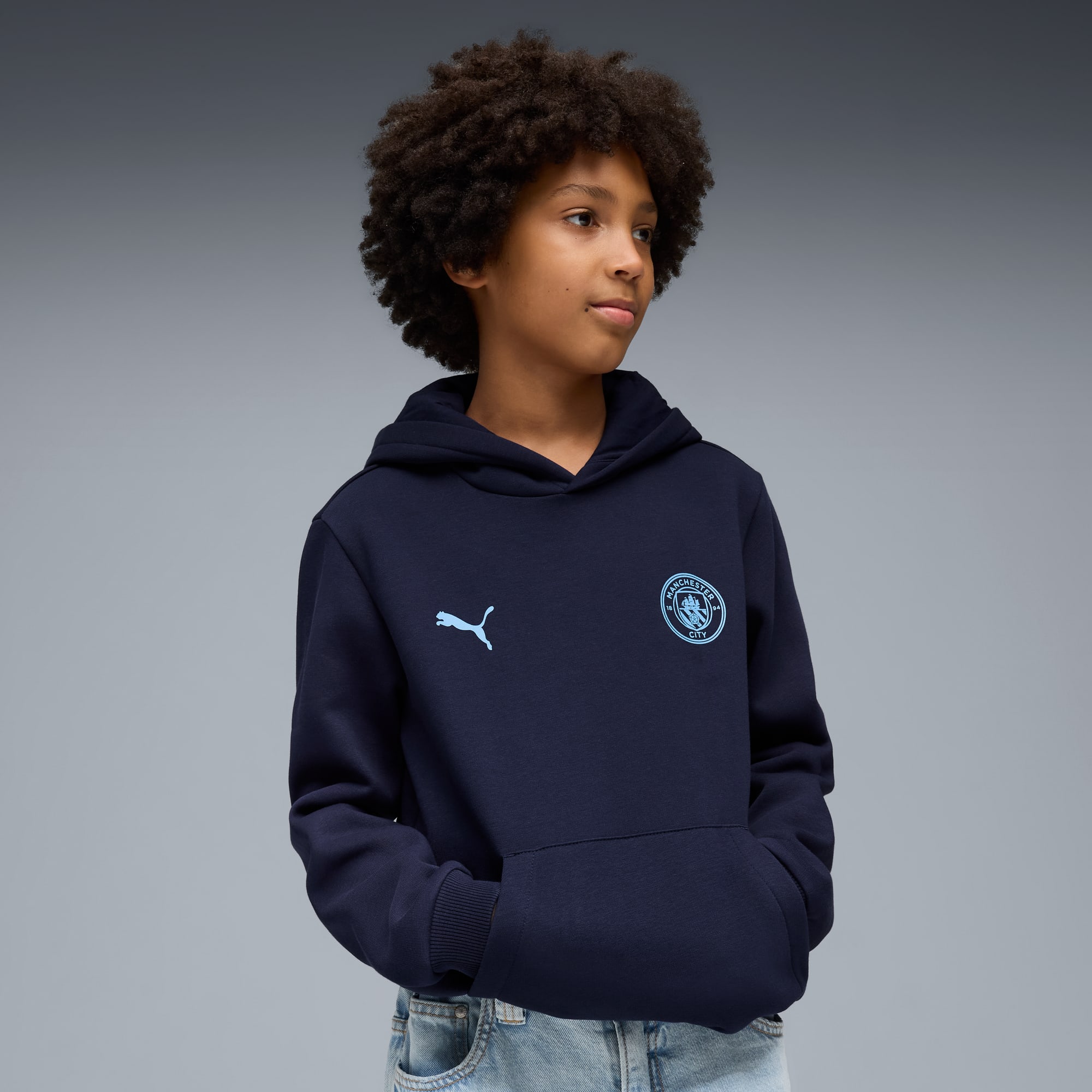 Manchester City FtblEssentials Hoodie Big Kids | PUMA