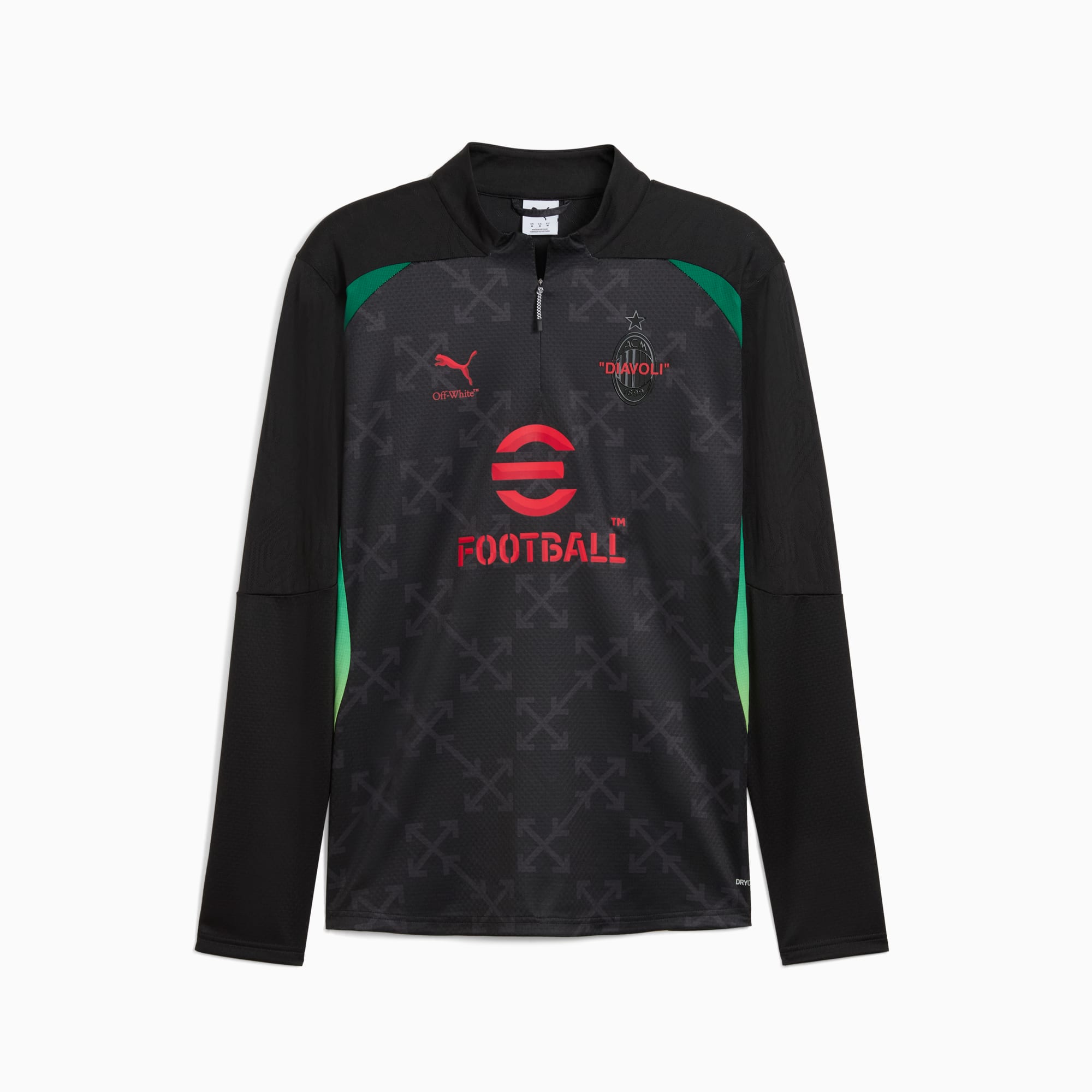 AC MILAN x OFF-WHITE™ Men's Pre-Match Quarter-Zip Top | PUMA