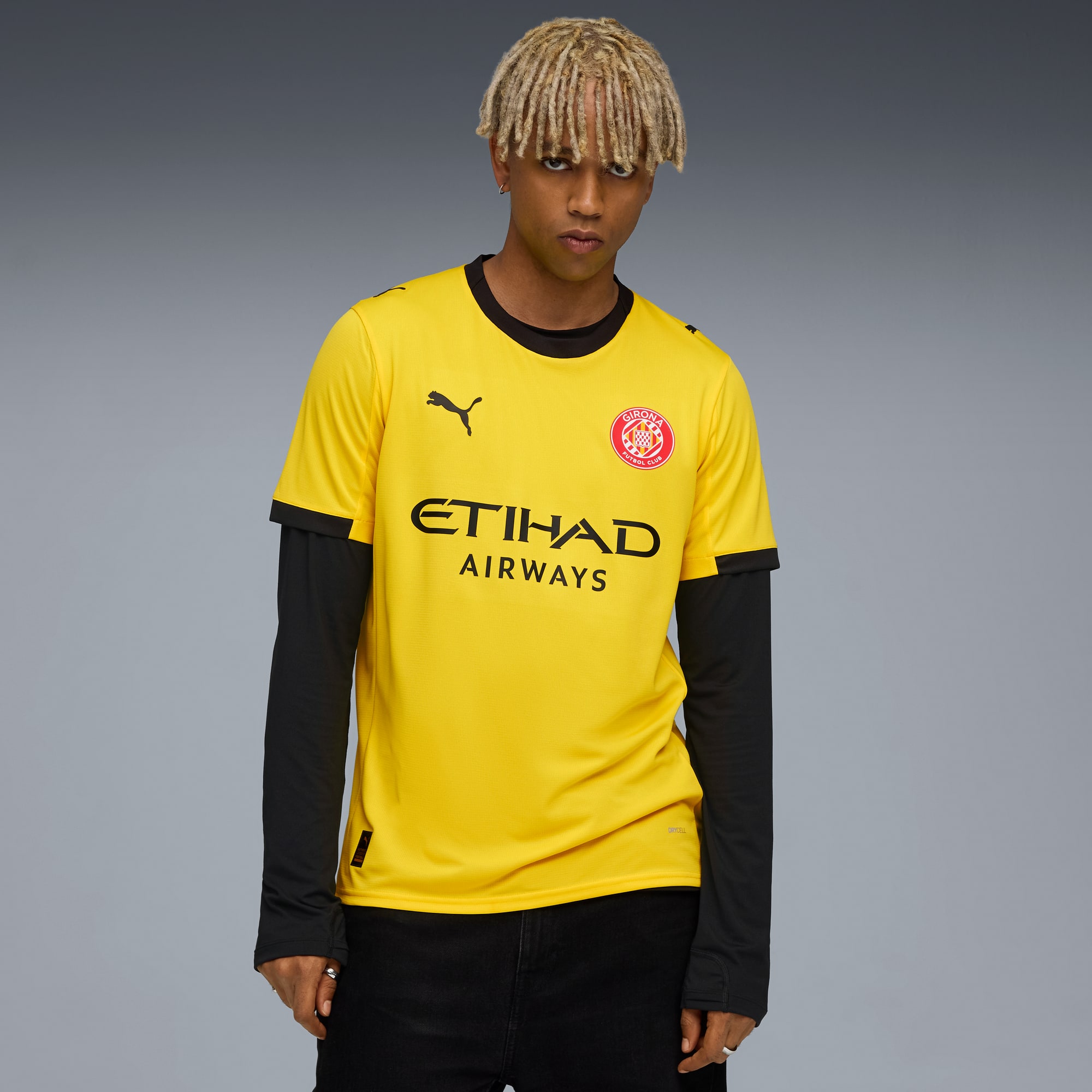 Maillot Away 25/26 Girona FC Homme, Faster Yellow-PUMA Red, large