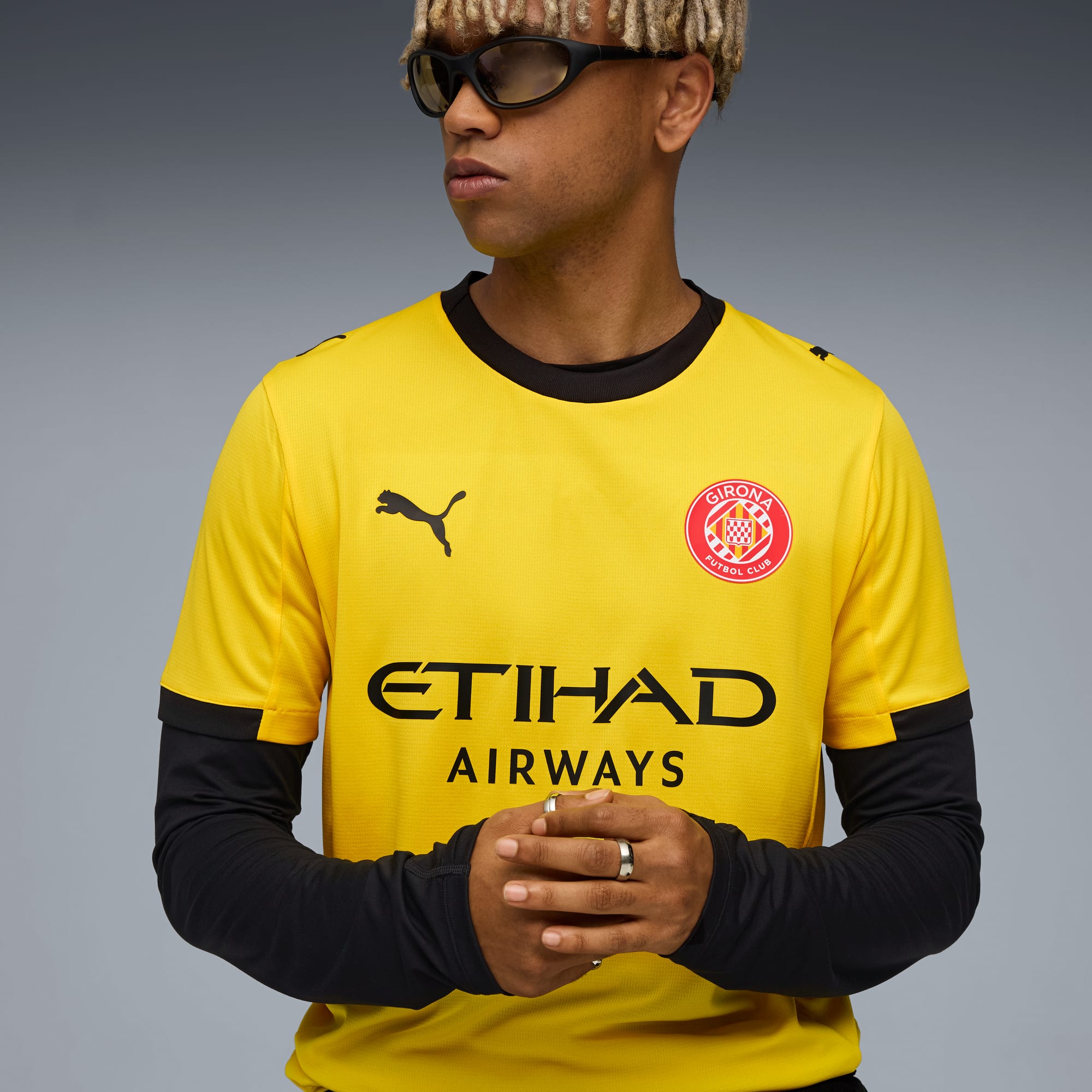 Maillot Away 25/26 Girona FC Homme, Faster Yellow-PUMA Red, large