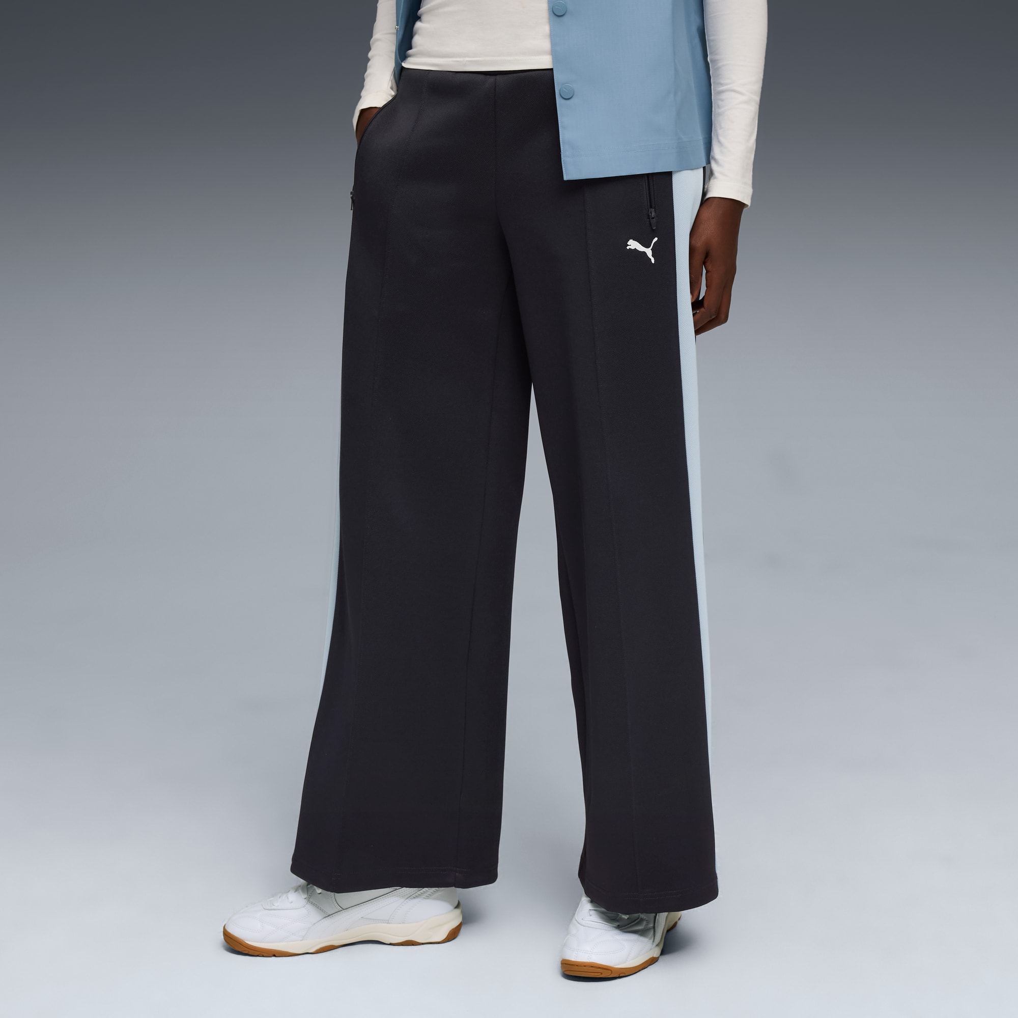 FtblEdition Football T7 Track Pants Women, New Navy-Blue Wash, large