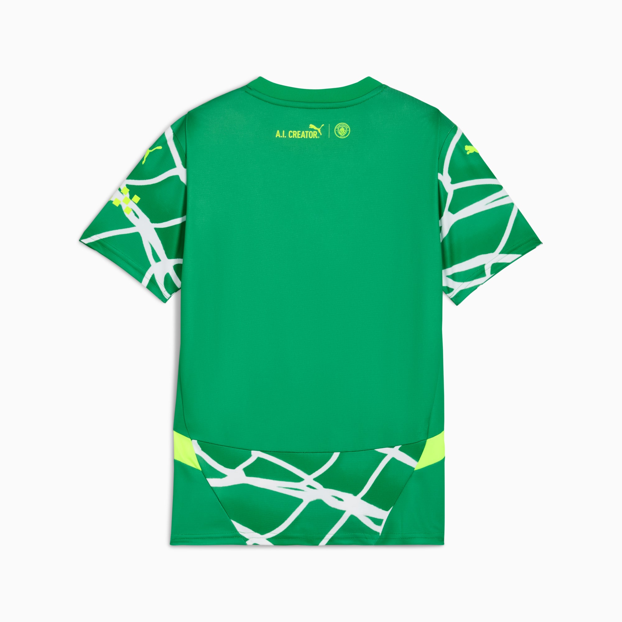 Manchester City 24/25 Goalkeeper Jersey Youth, Grassy Green-Yellow Alert, large