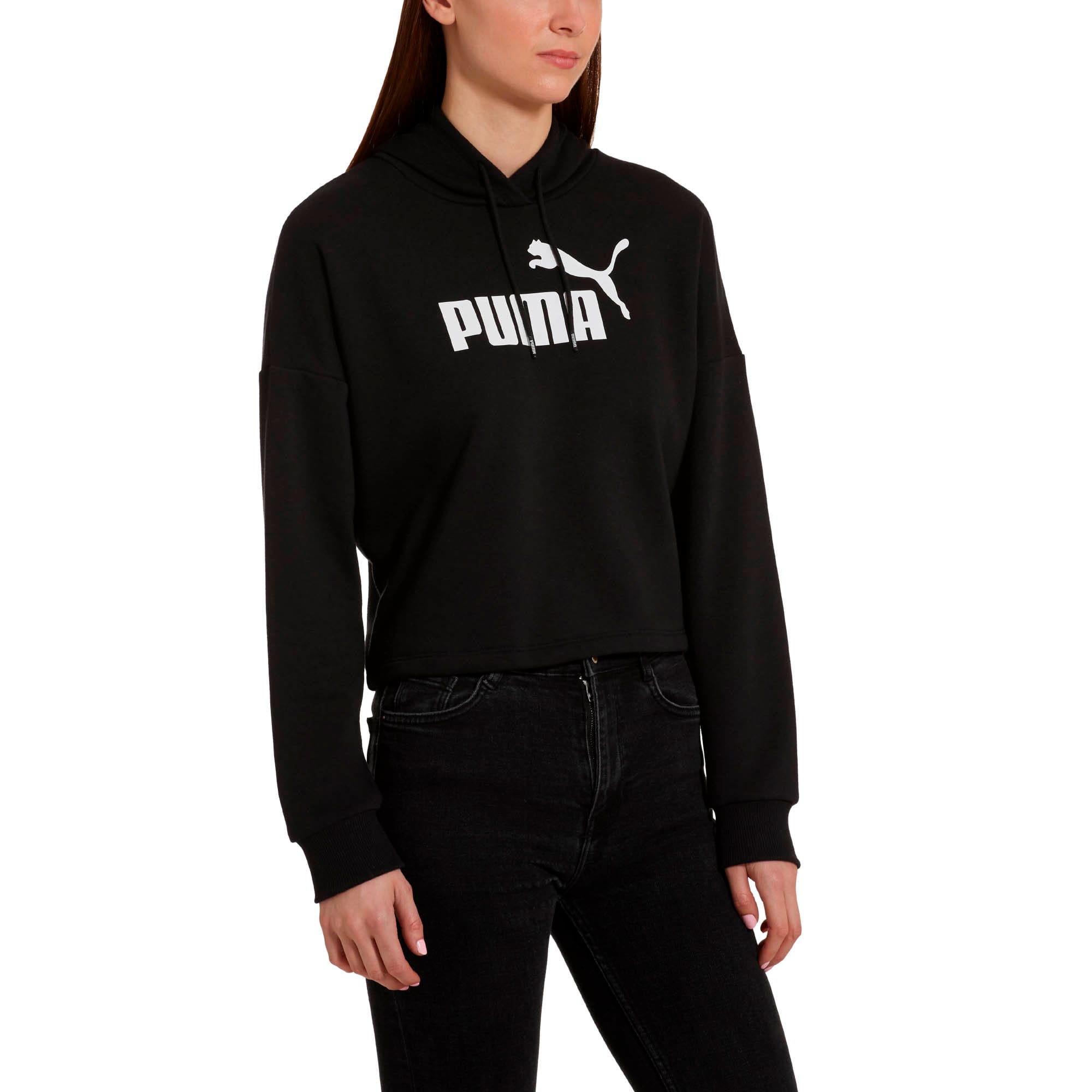 puma women's cropped hoodie