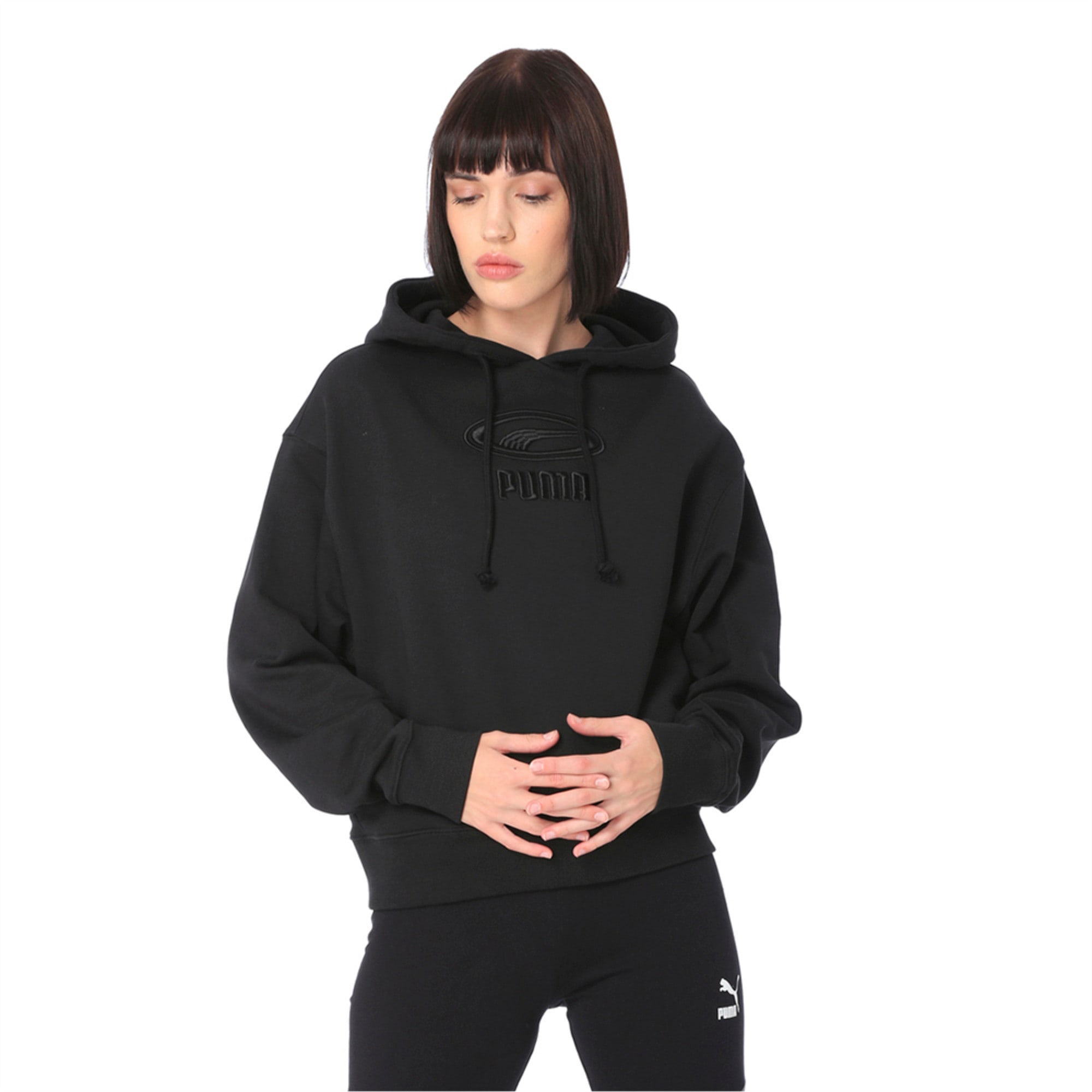 puma black hoodie womens