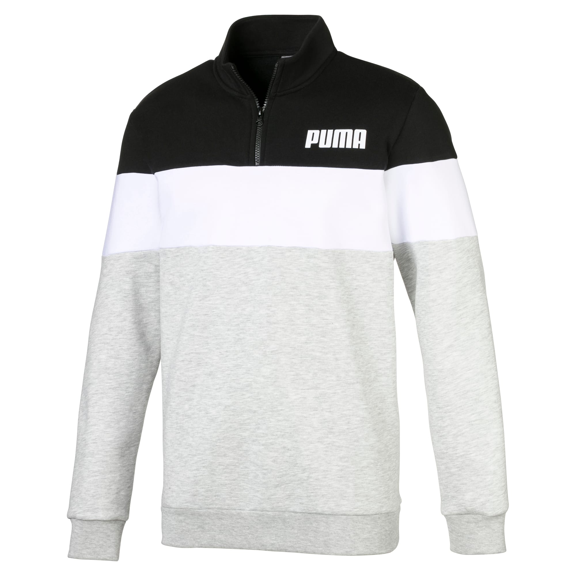 half black half white sweater