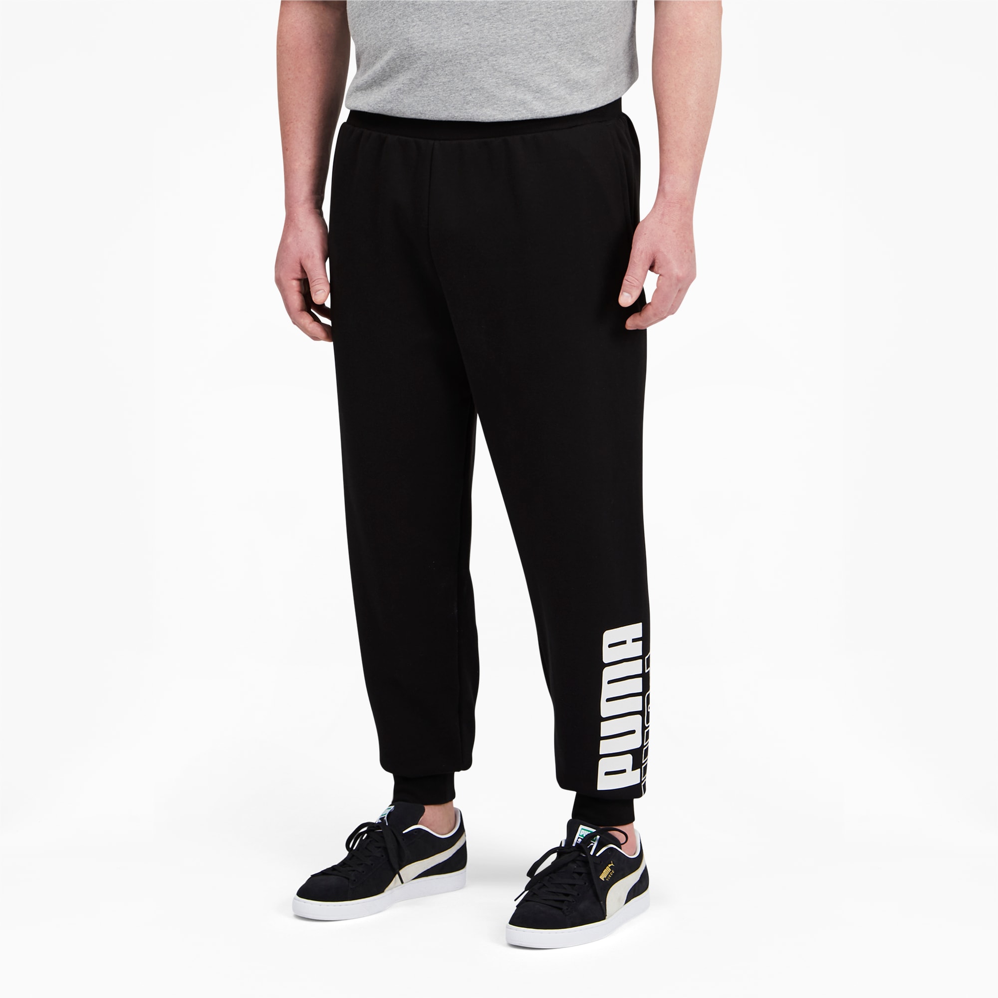 black and white puma sweatpants