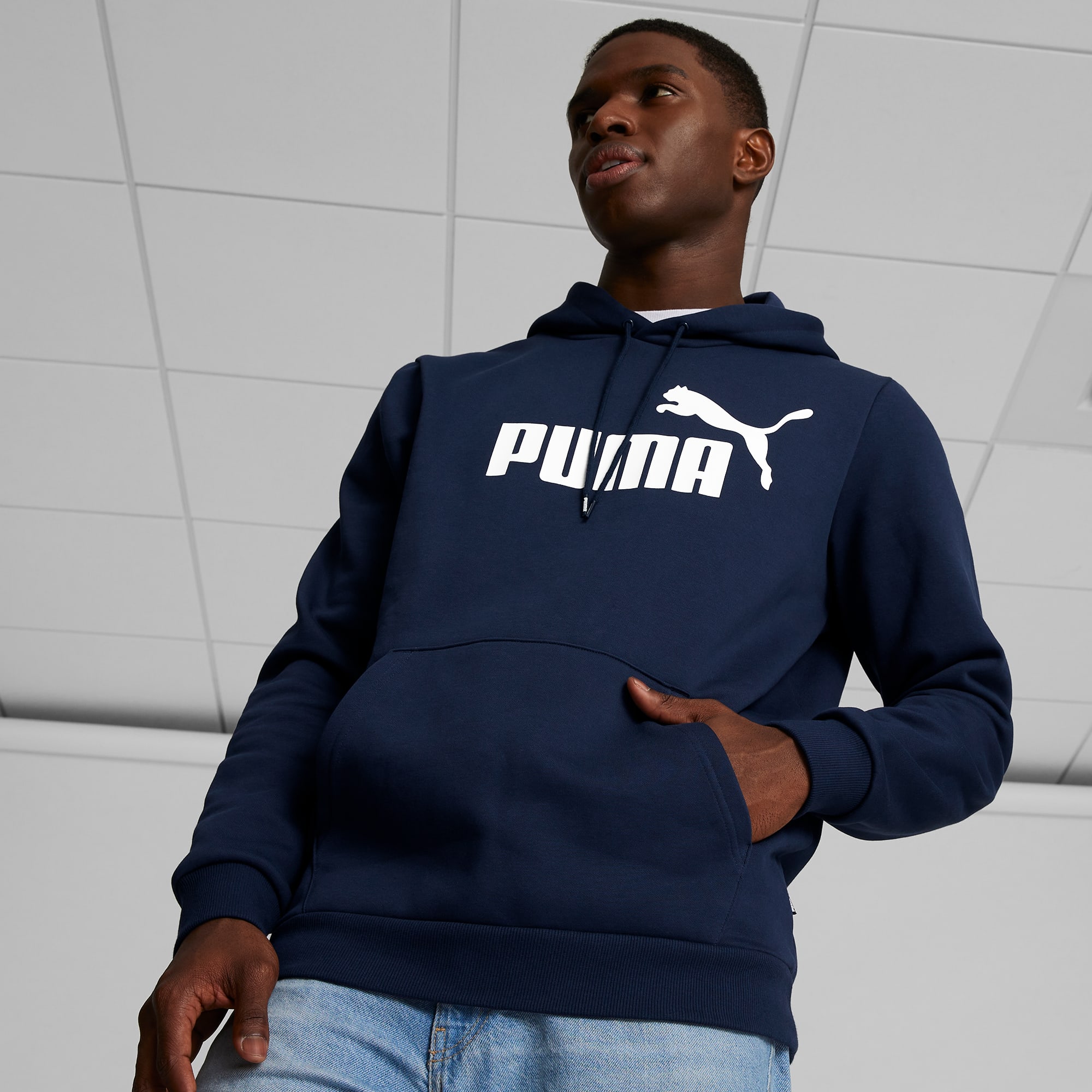 Navy blue best sale puma hoodie