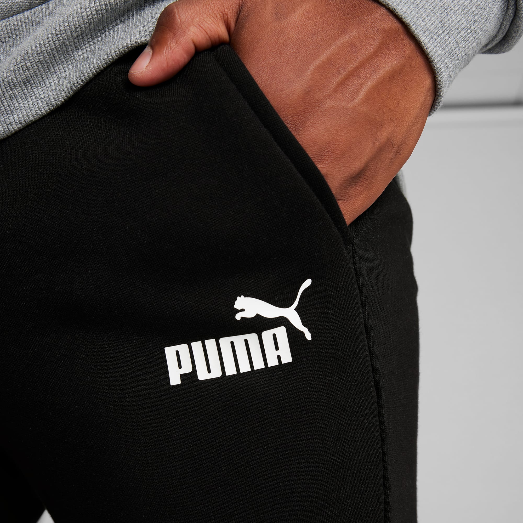 Puma essential logo fleece pants sale