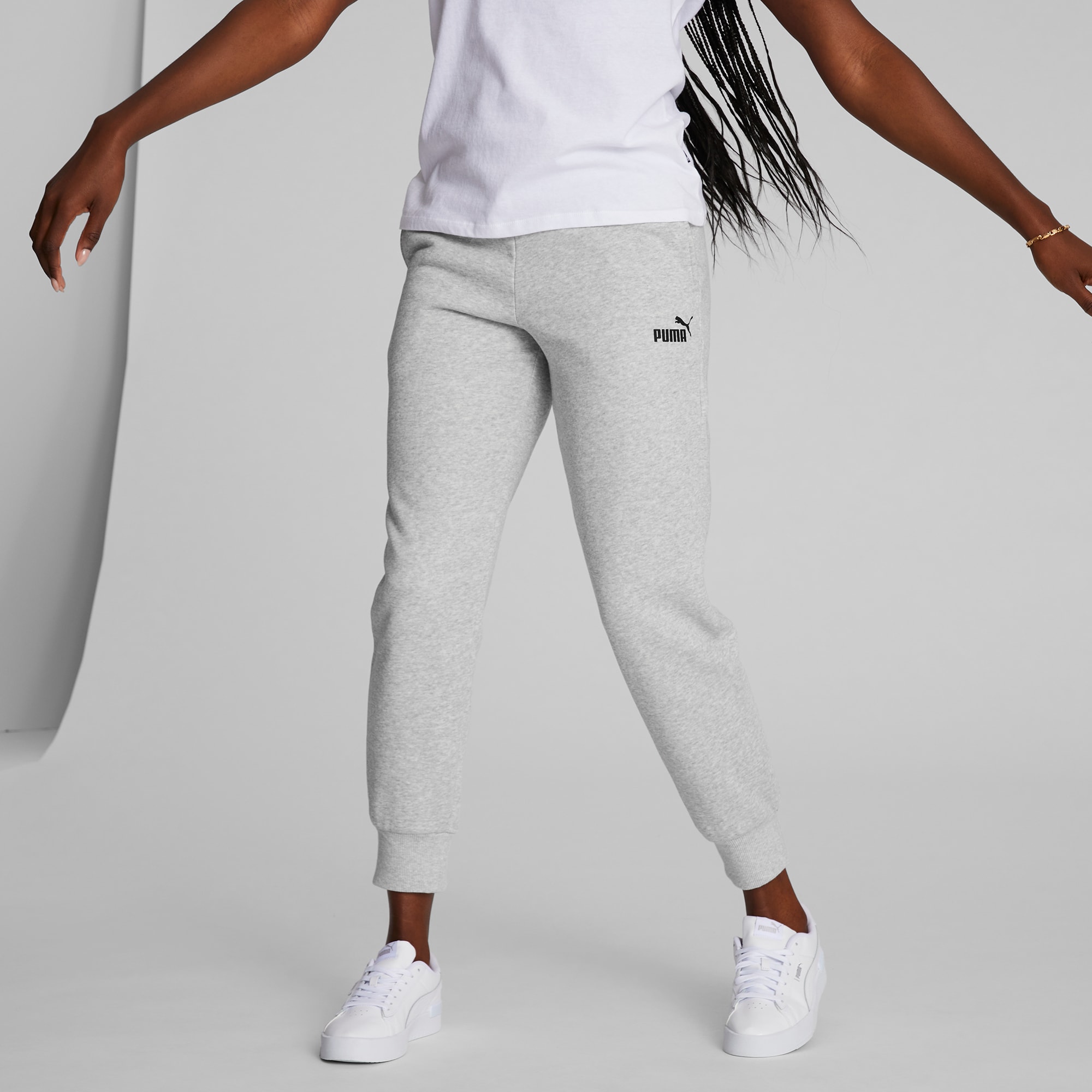 Lux At Ease Pant, Women's Suede White Jogger Pants