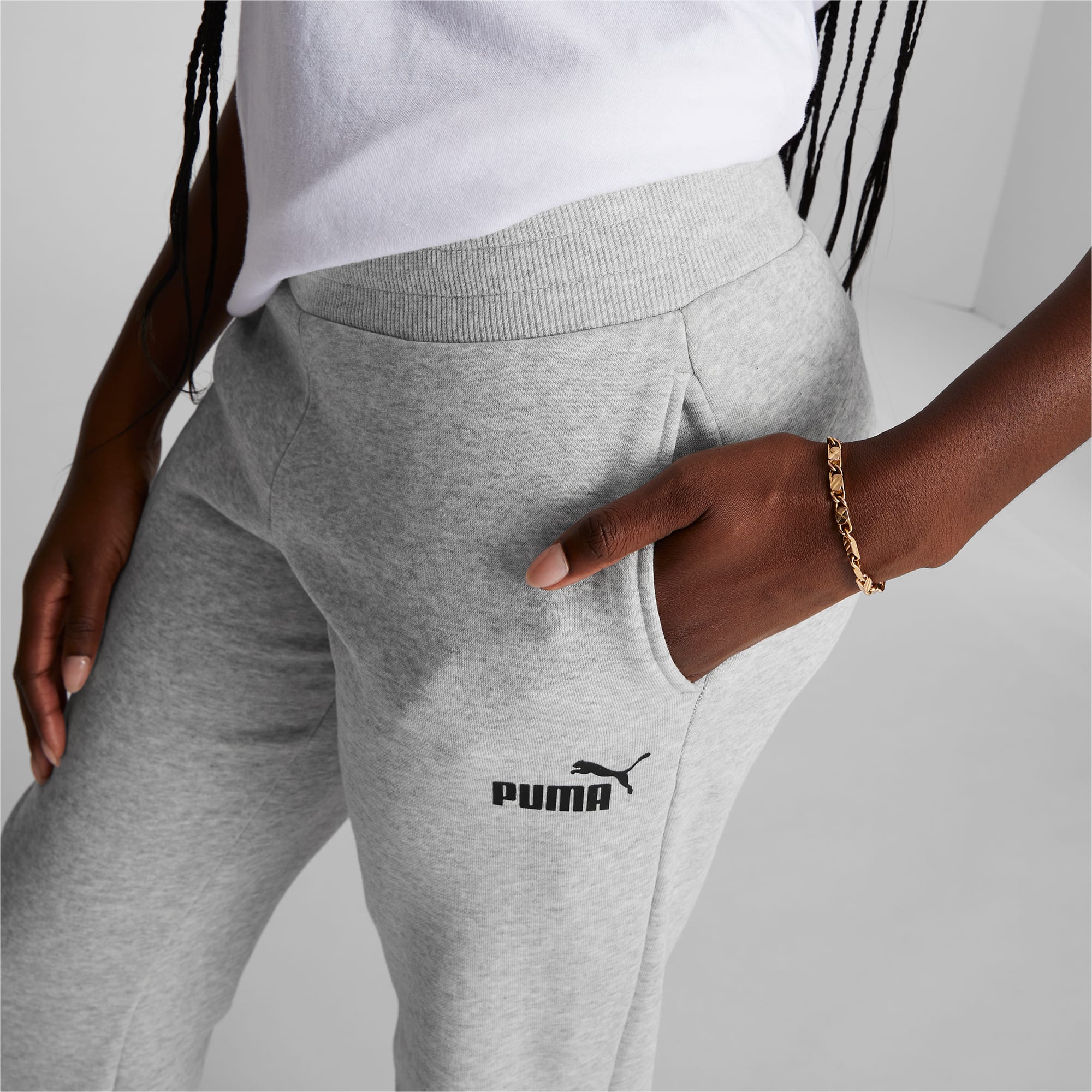 Puma Womens Queen Football Sweatpants Black/Pink XL
