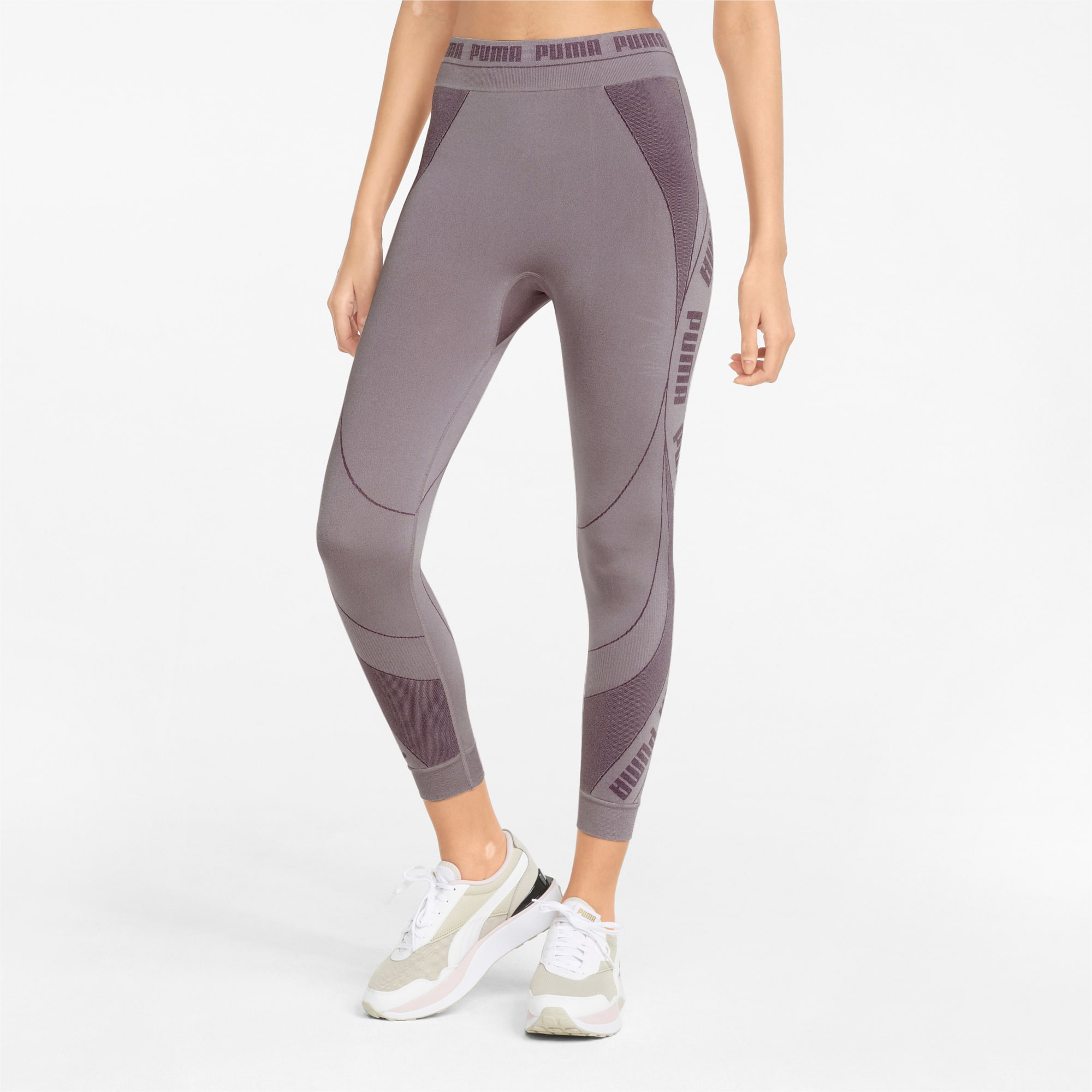 Puma Evoknit Seamless Leggings In Soft Beige-neutral