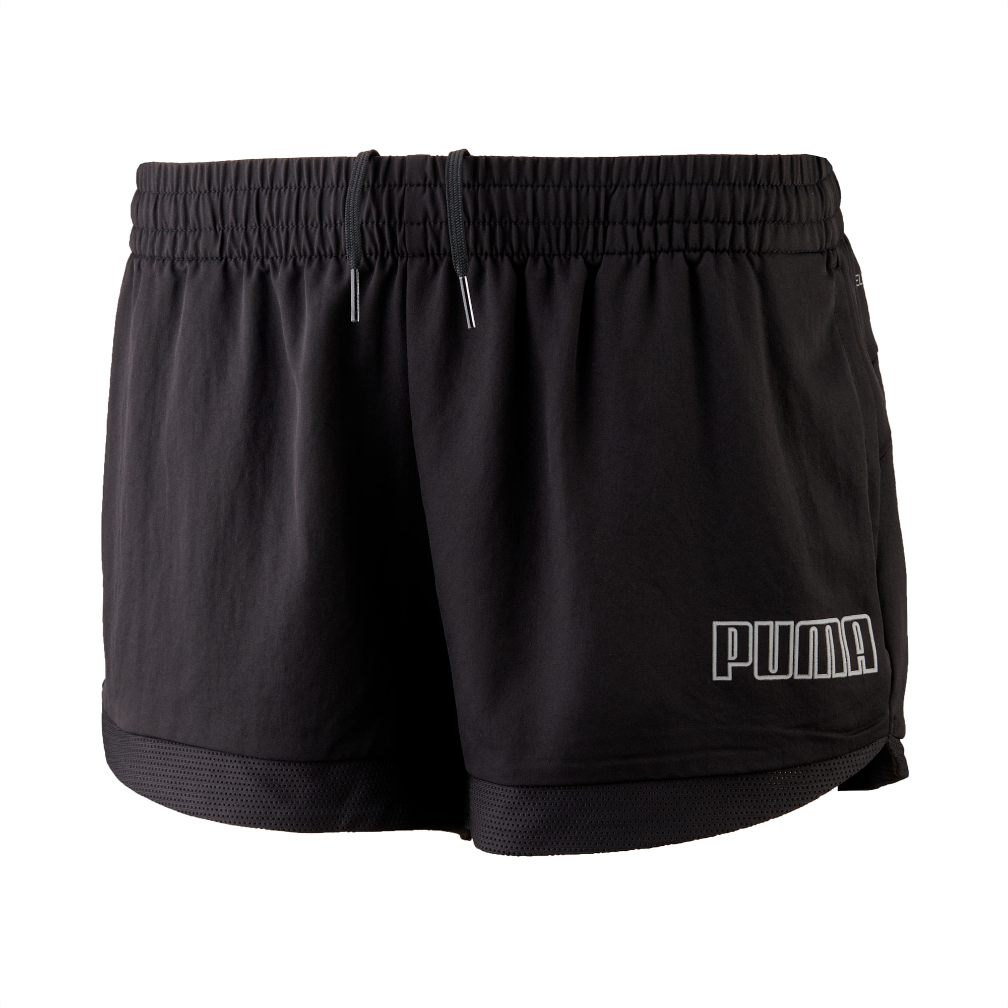 Women's Active Shorts, Granite & Black