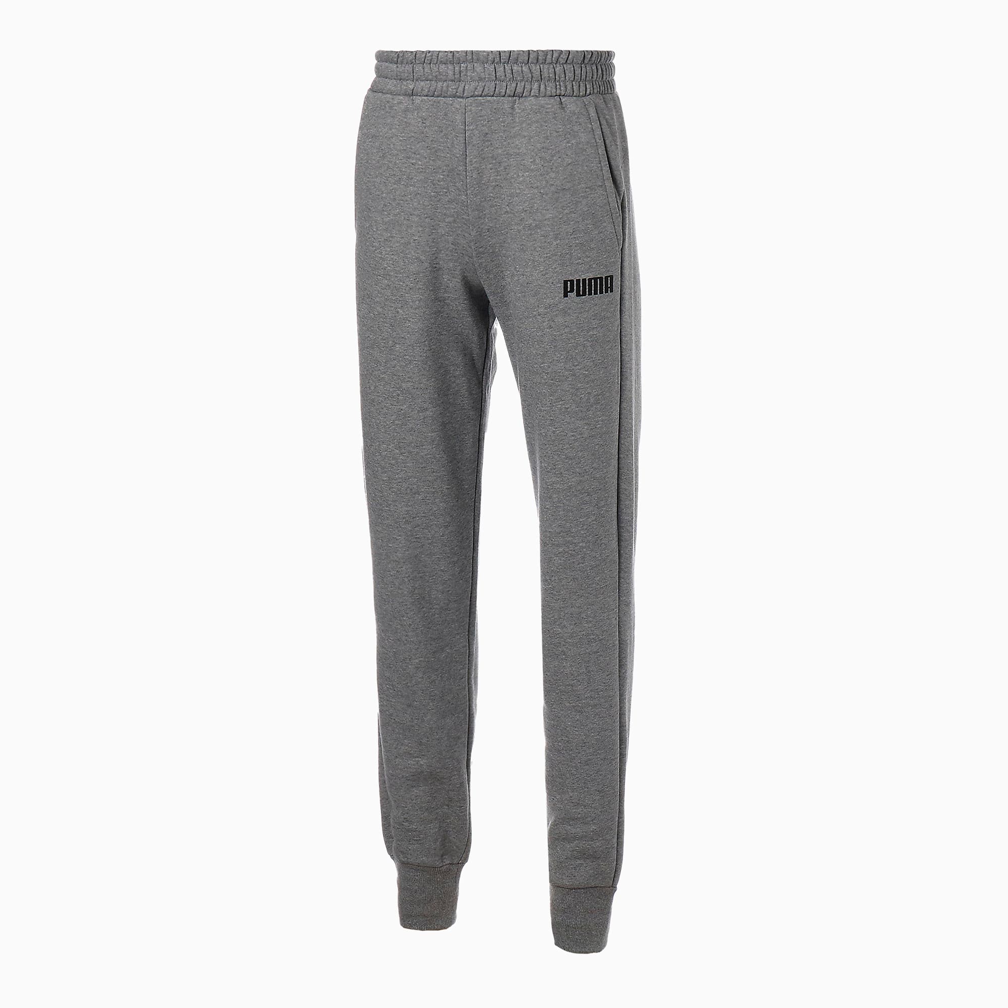 PUMA MEN'S ESSENTIAL LOGO FLEECE CUFF PANT MEDIUM GREY HEATHER – National  Sports