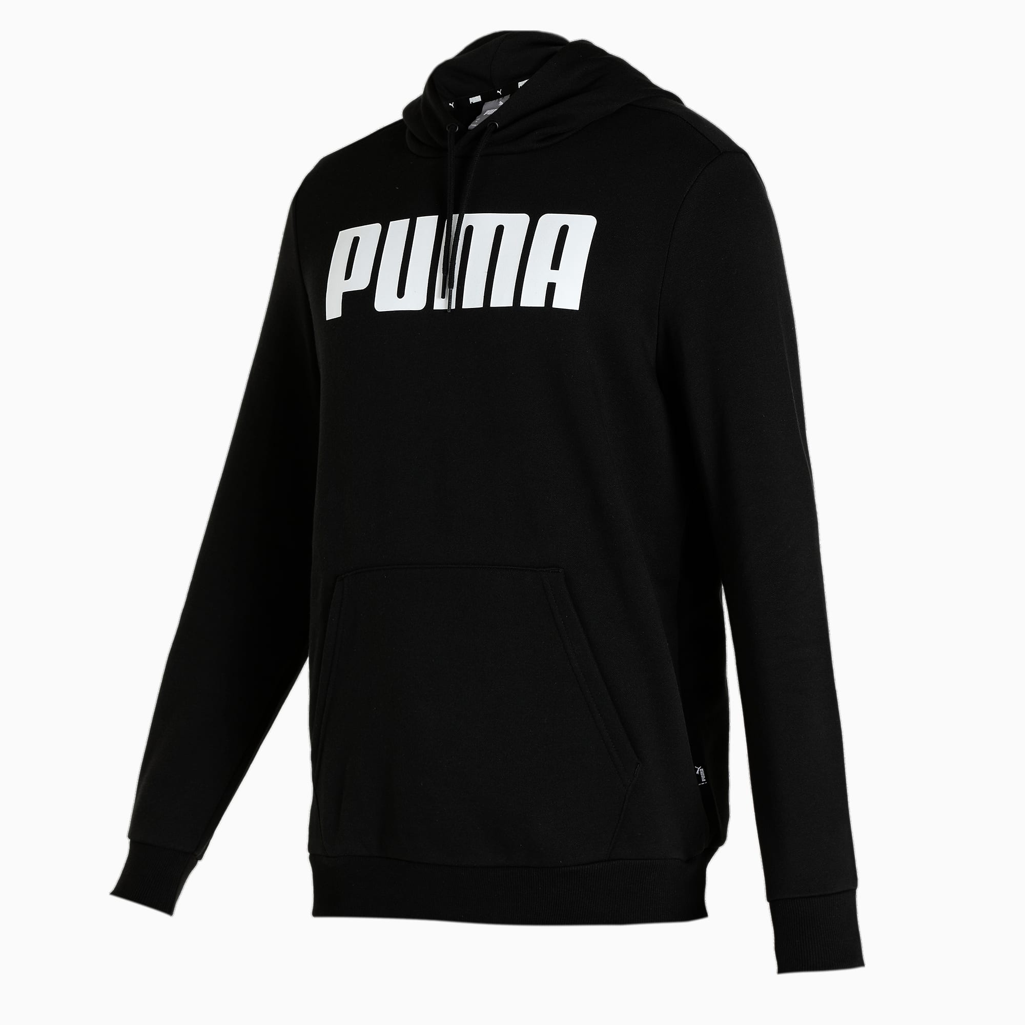 Puma black hoodie mens discount