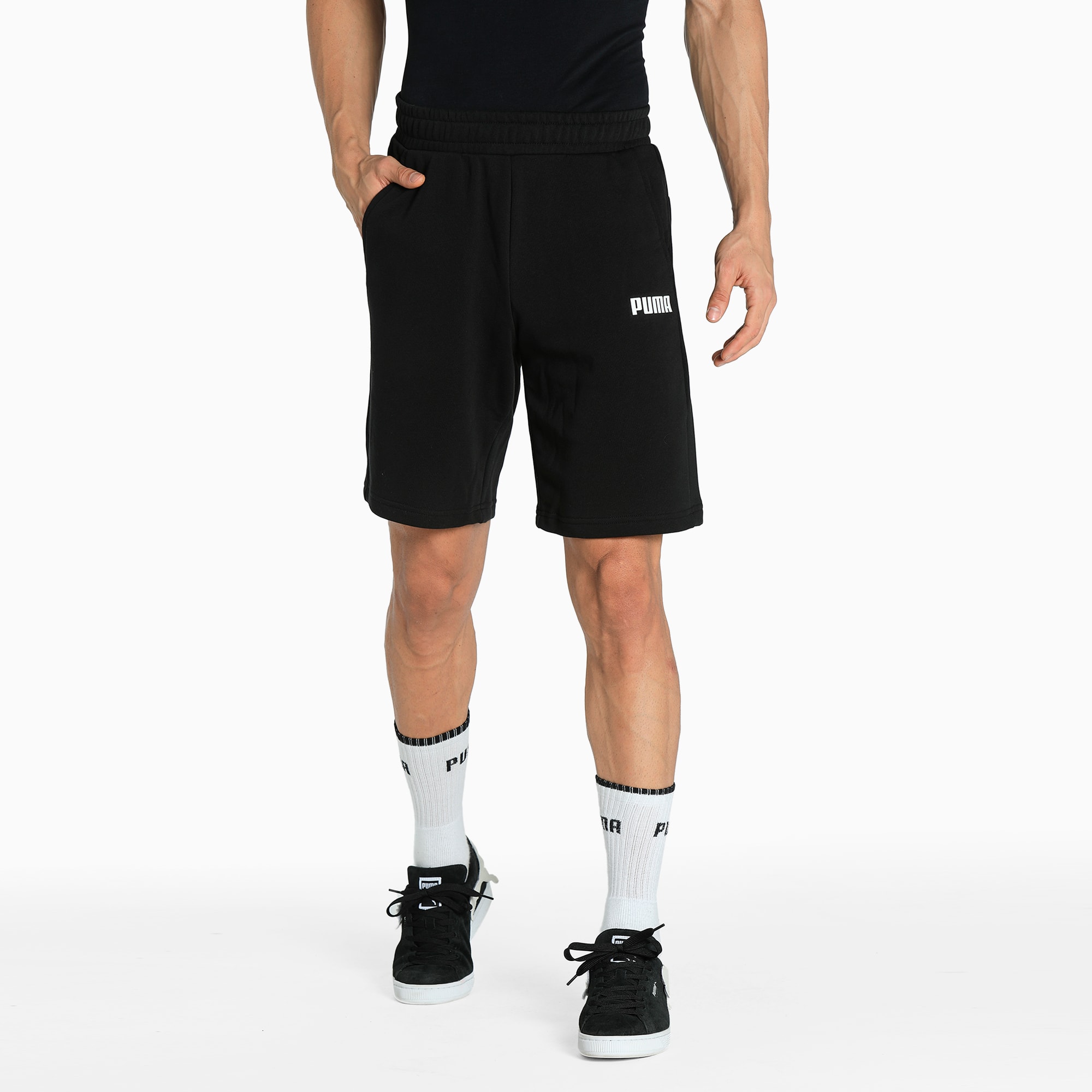 Puma fleece shorts mens sales