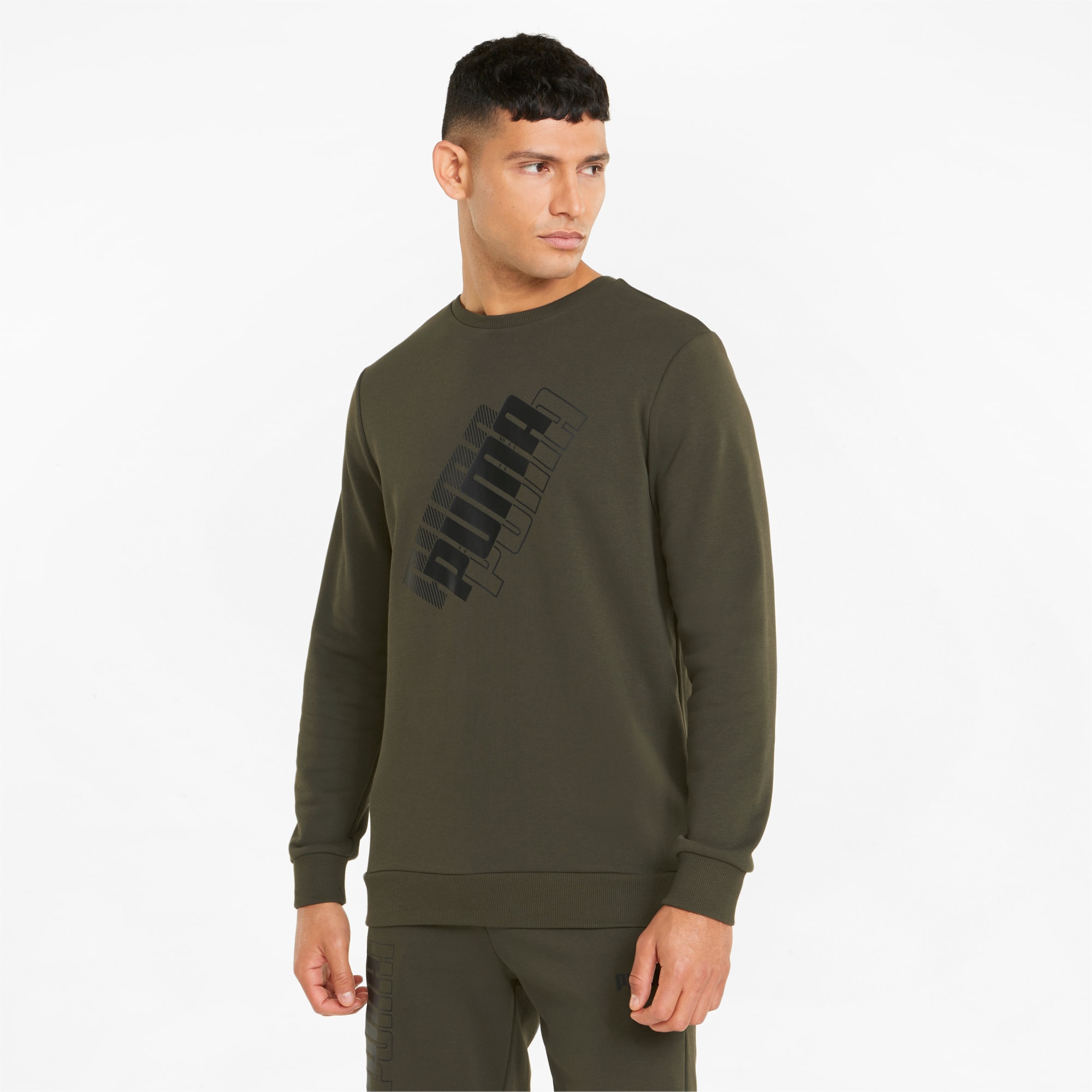 Puma core logo crew sweatshirt clearance