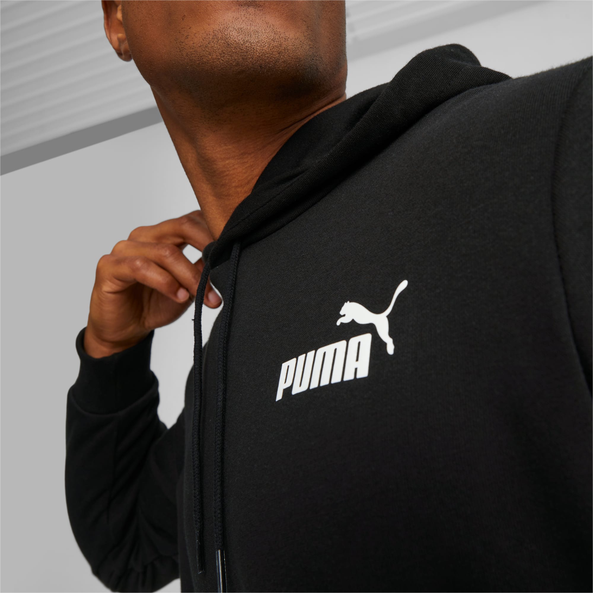 Puma Essentials+ Tape Men's Hoodie, White, S