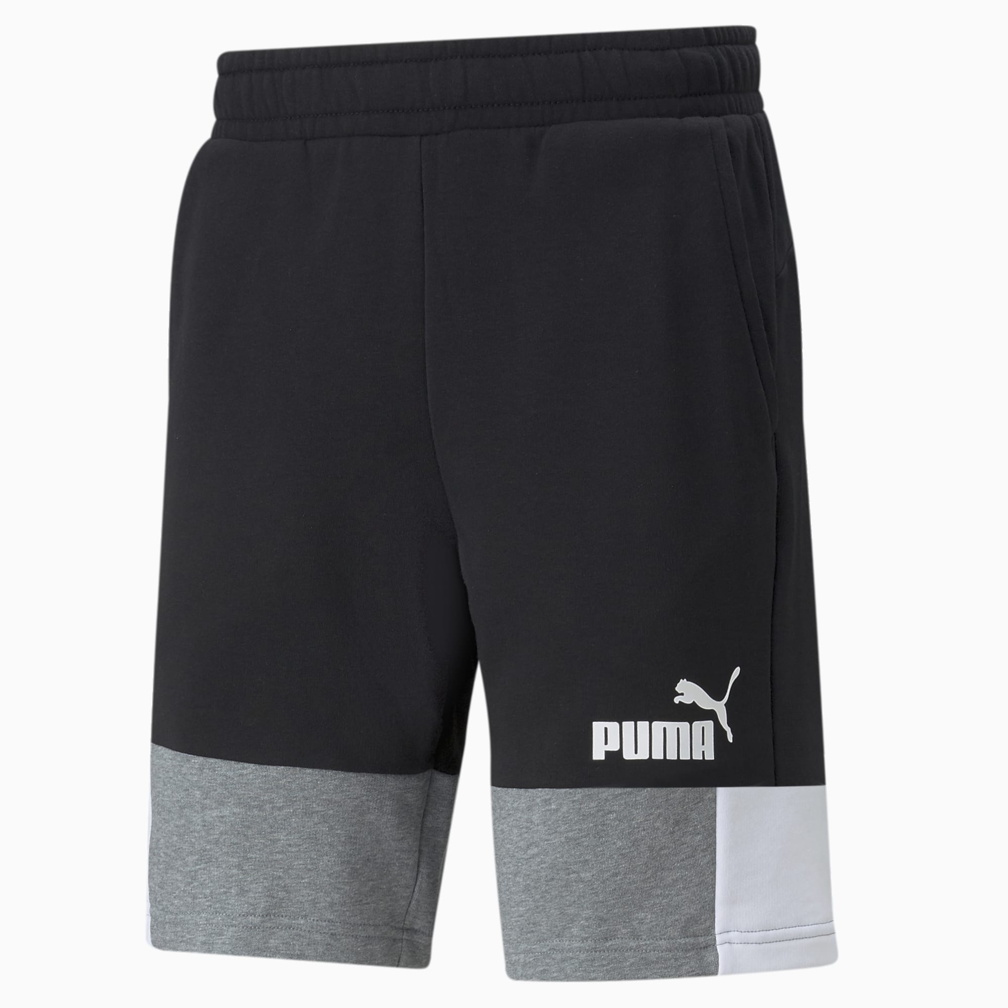 Short homme FD ESS gris en coton Puma - Bermuda / Short Homme sur MenCorner