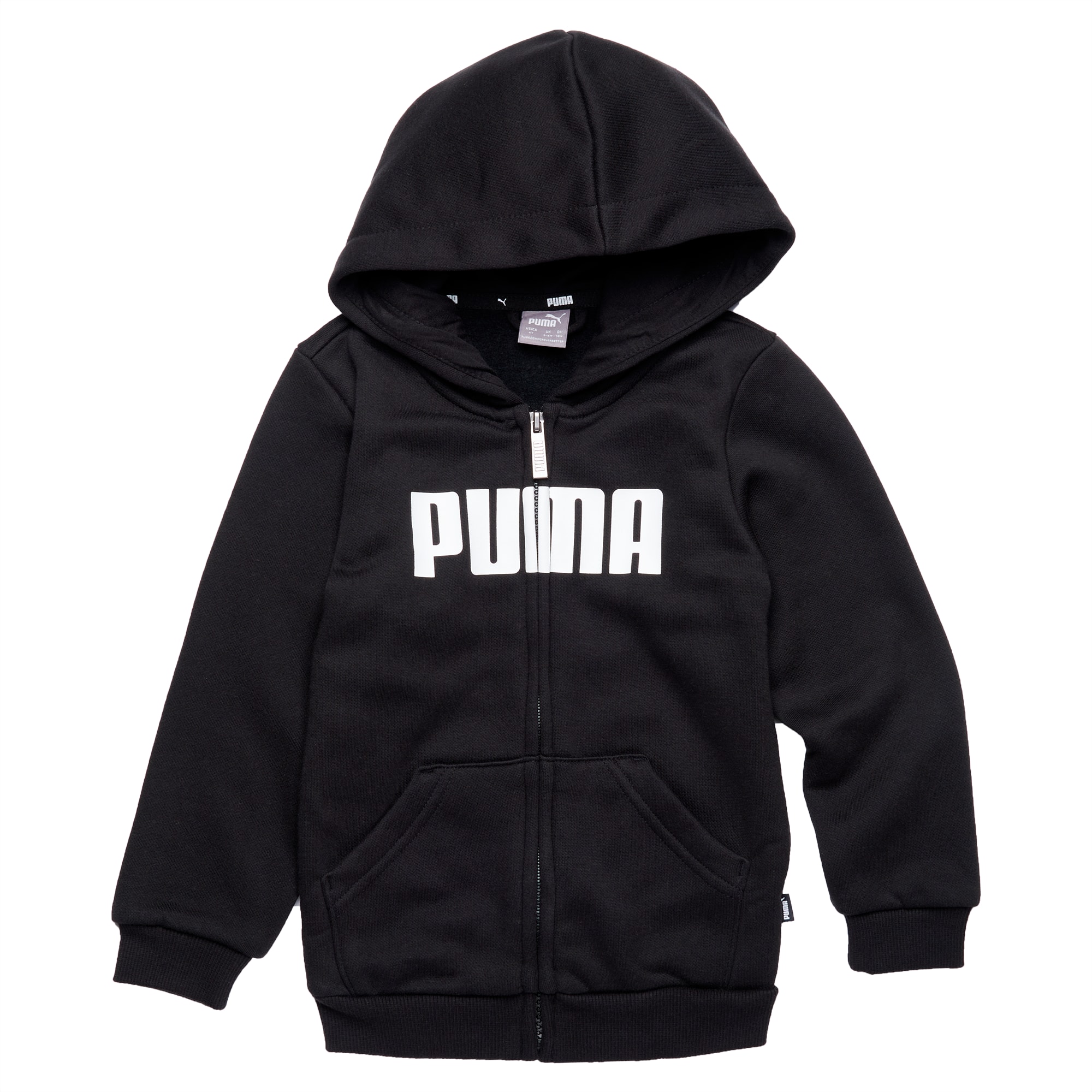 Jaket Hoodie Anak Anak Essentials Full Zip Puma Black PUMA