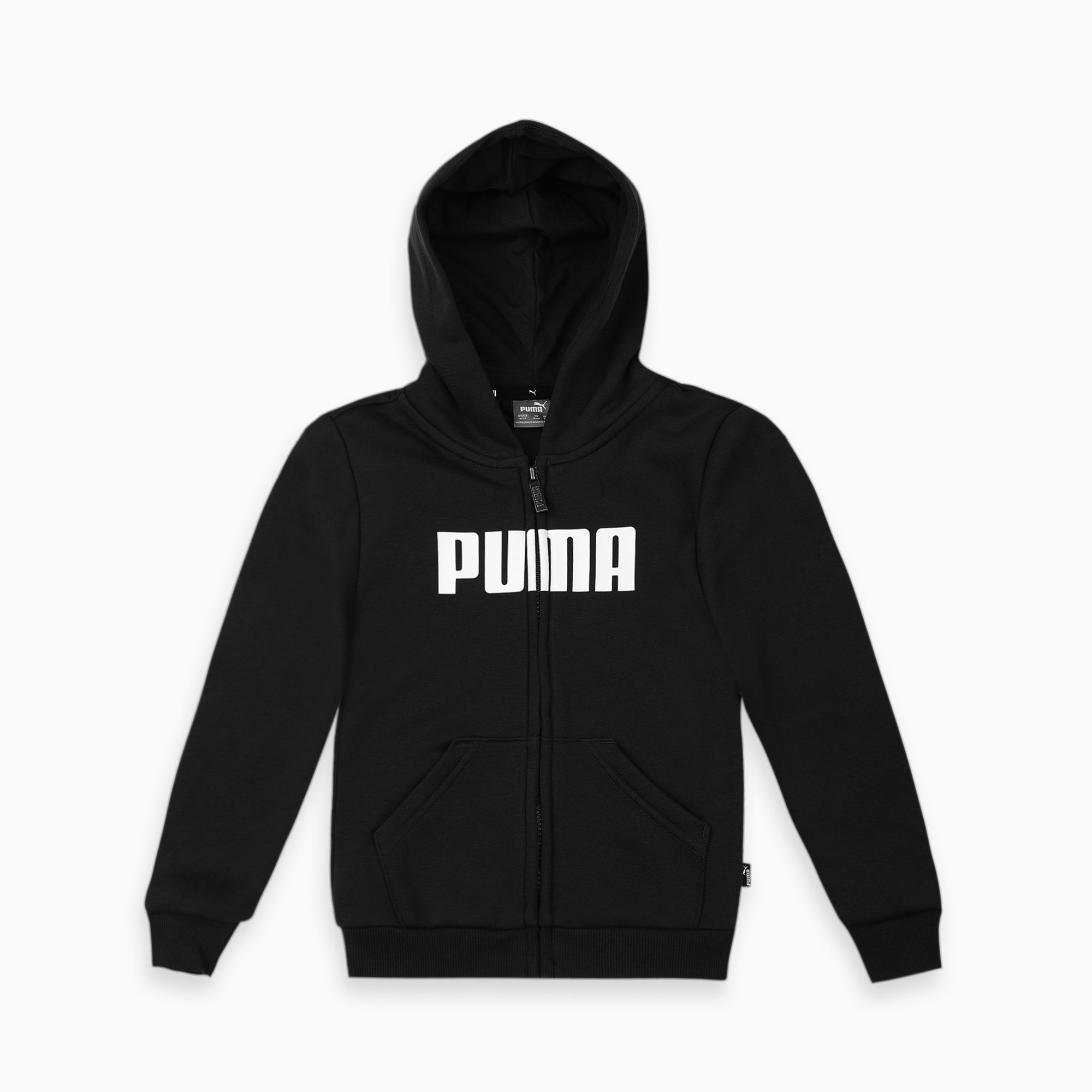 Essentials FullZip Kids' Hoodie Puma Black PUMA Apparel PUMA