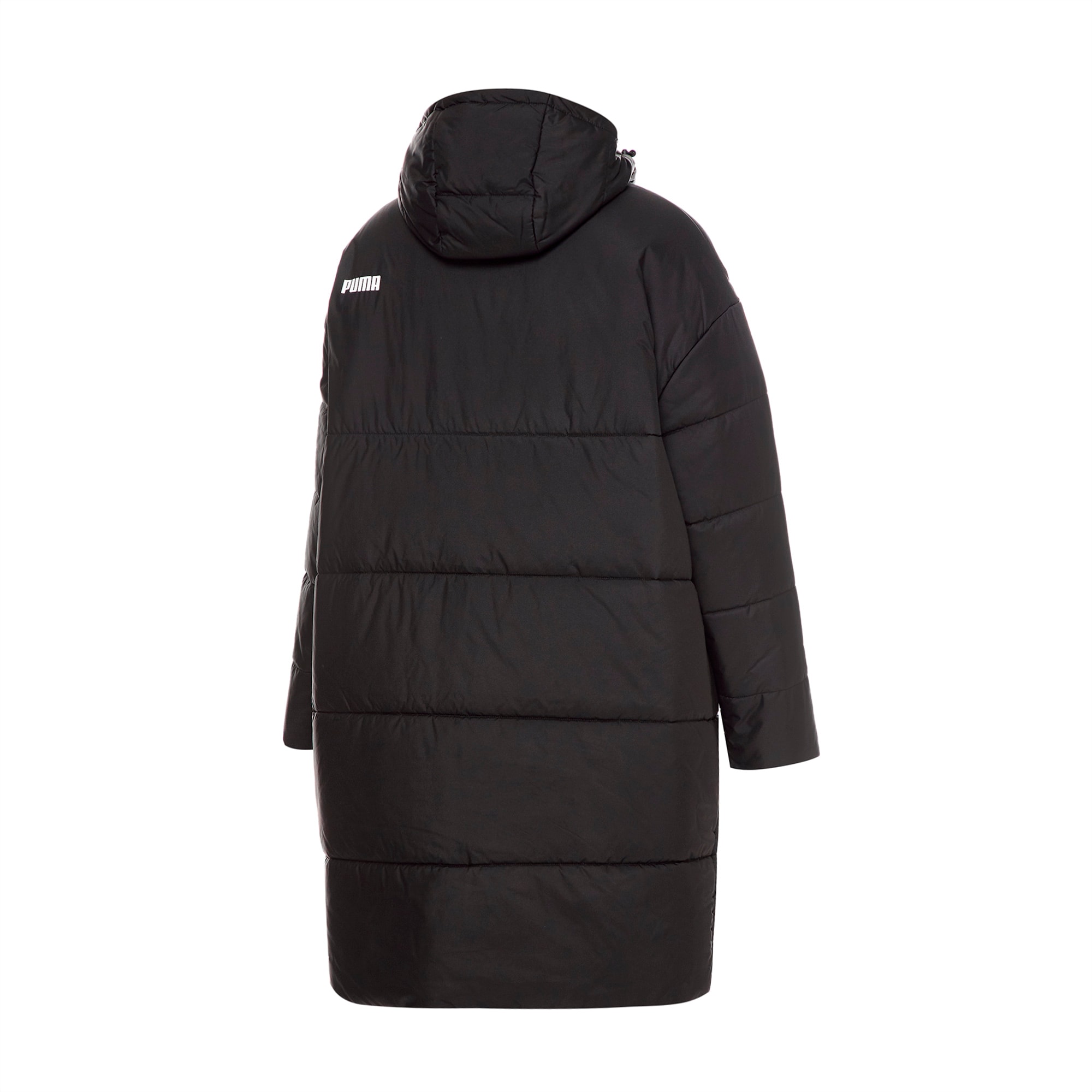 Puma womens essentials long padded coat puma black sales
