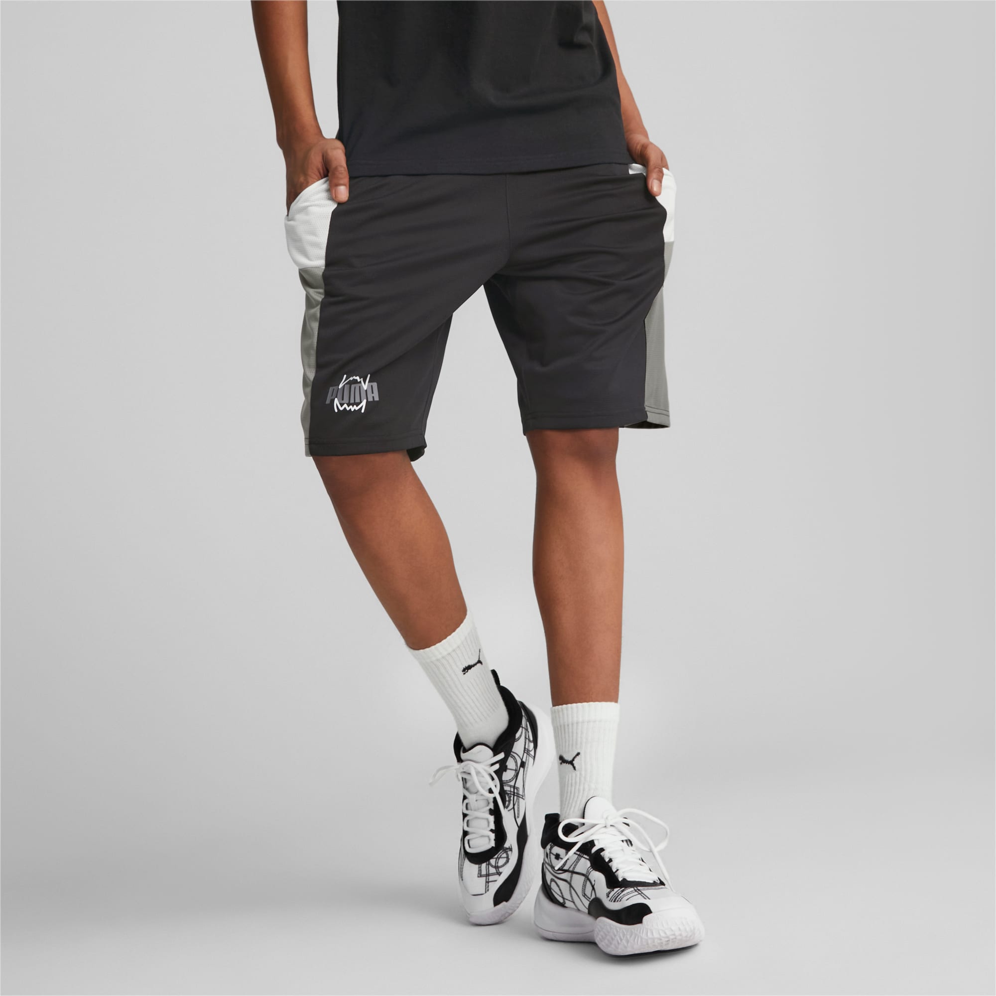 Give N Go Men s Basketball Shorts PUMA Black Cast Iron PUMA