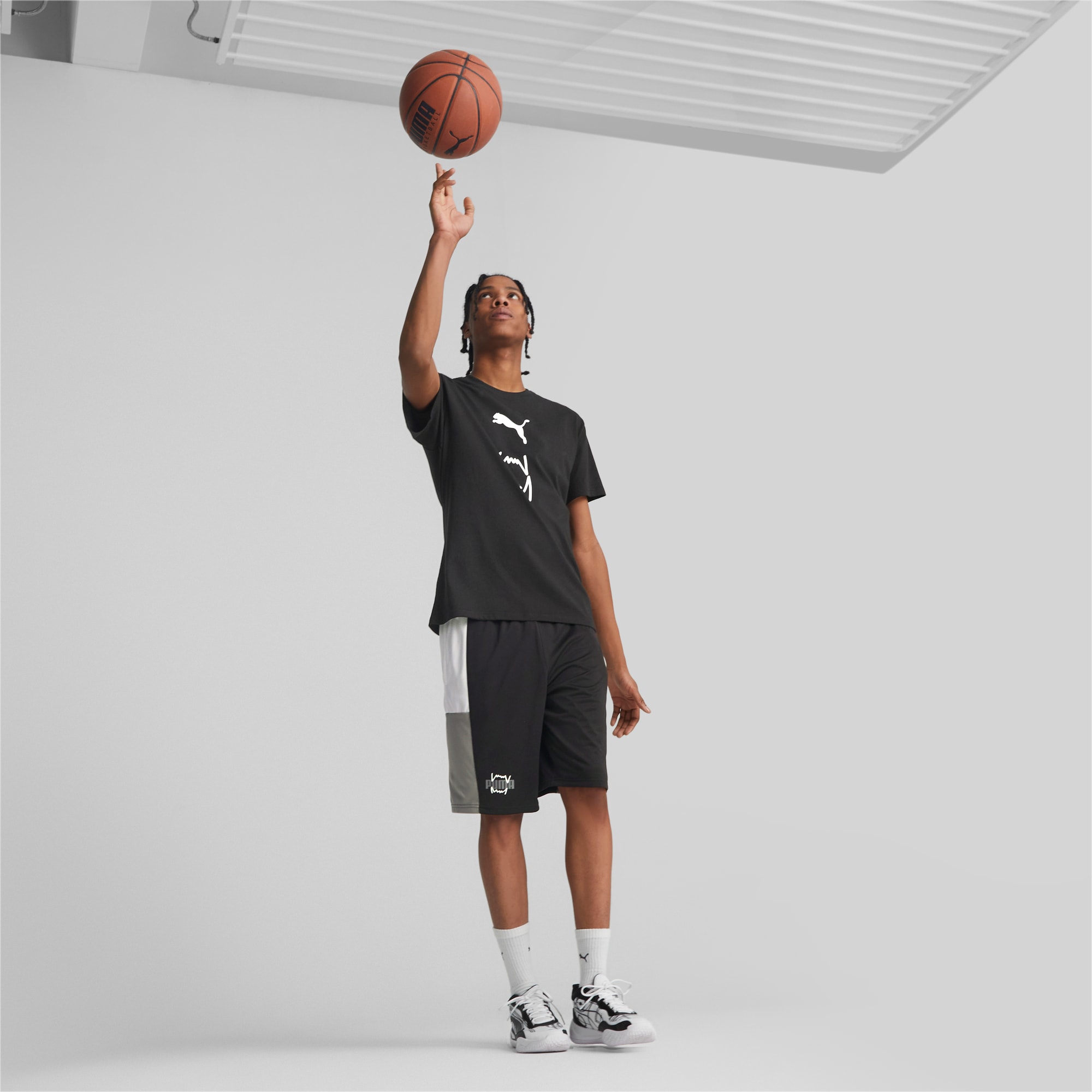 Calções Puma Give N Go Black-White - Basketball Emotion