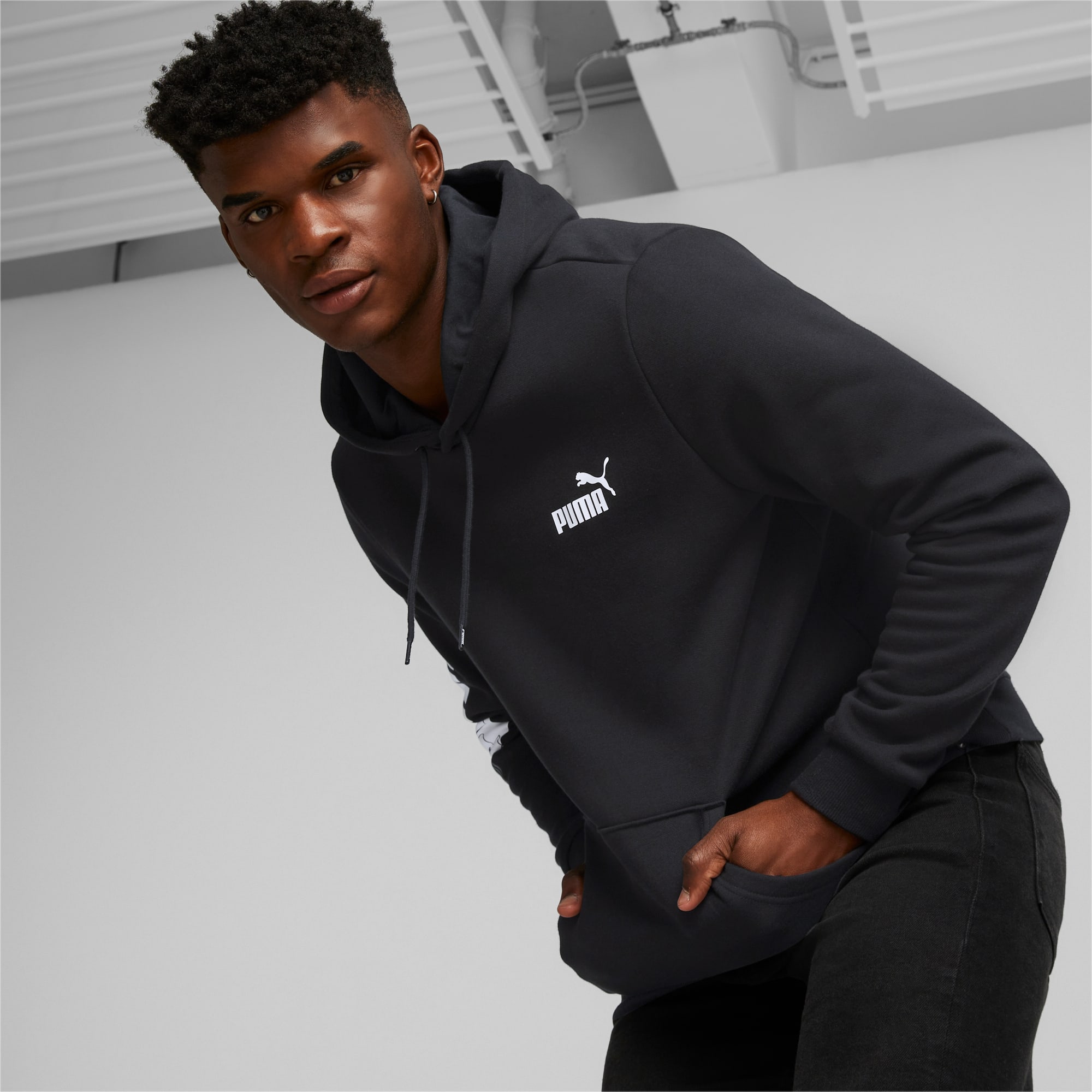 Power Logo Hoodie Men | Puma Black | PUMA Clothing | PUMA