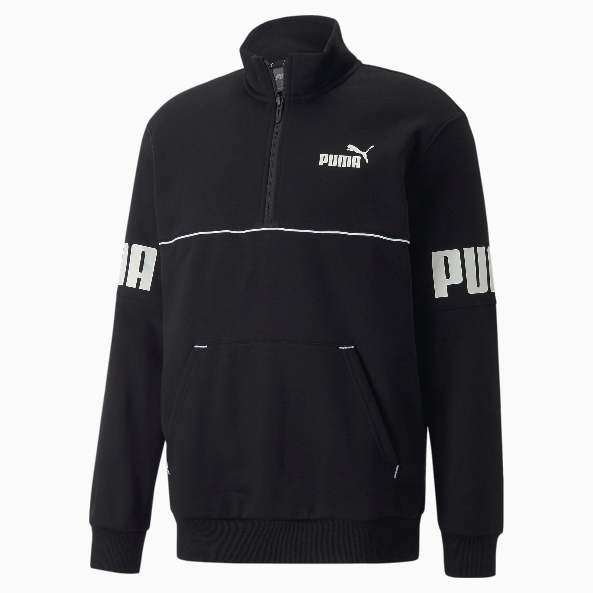 PUMA Power Half Zip Sweatshirt Men Puma Black PUMA SHOP ALL PUMA PUMA