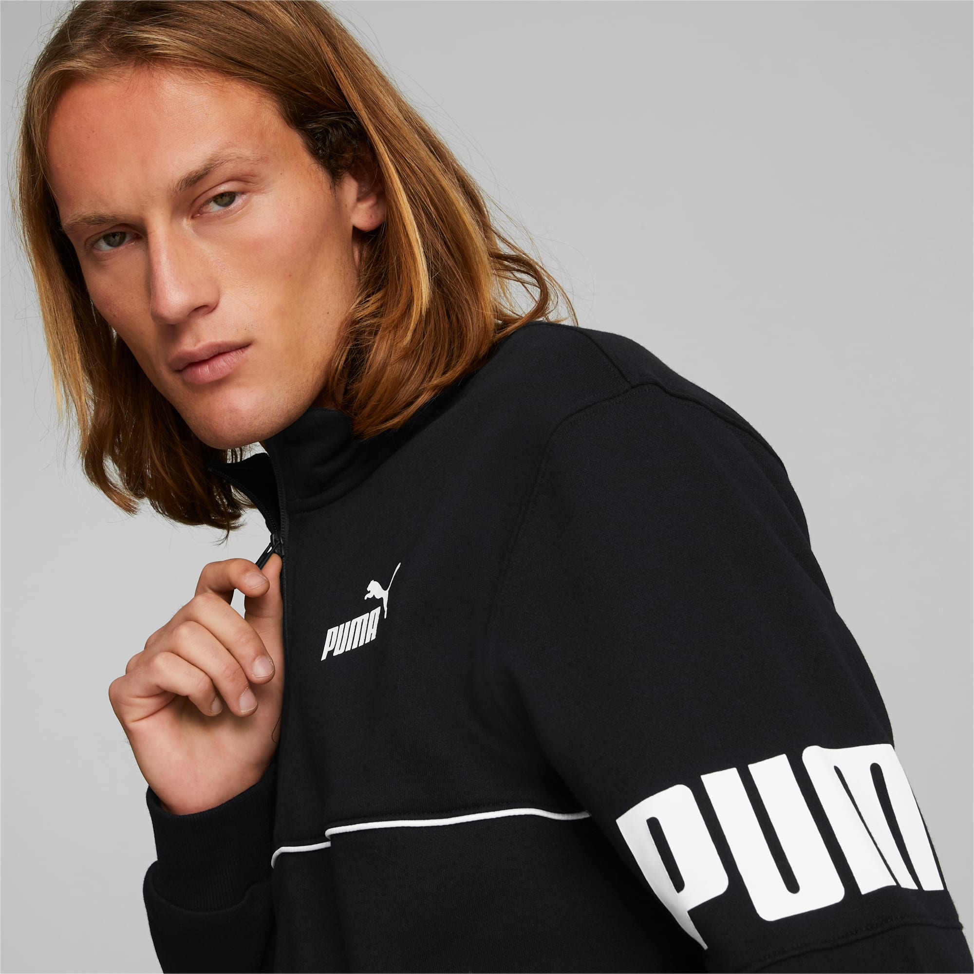 Puma half zip hoodie sales