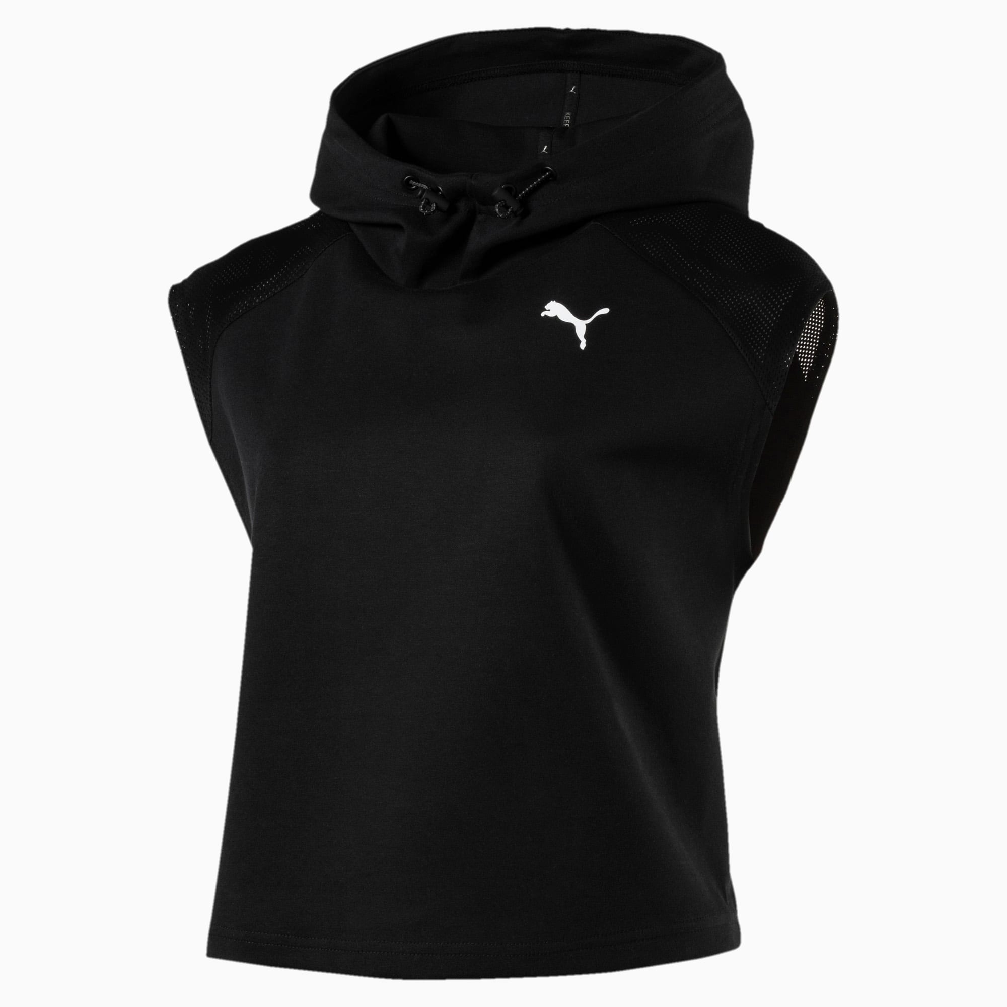 Puma sleeveless hoodie women's clearance