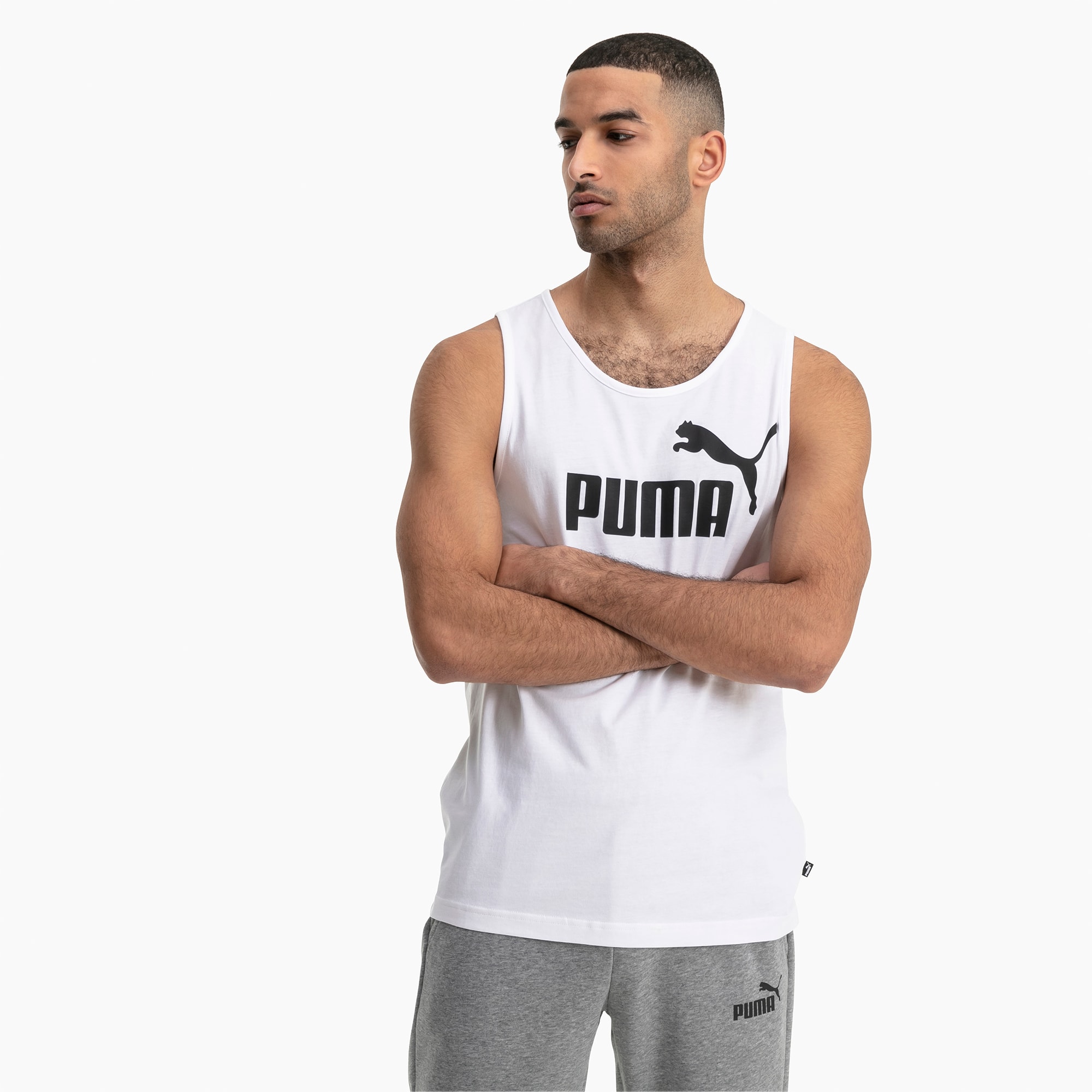 Essentials Men's Tank Top | Puma White 