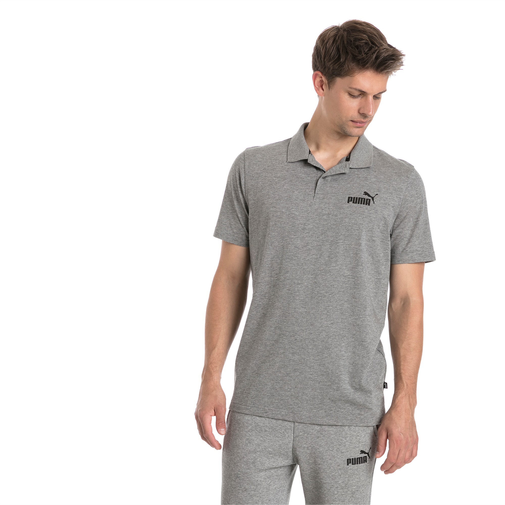 Puma men's essentials jersey polo clearance