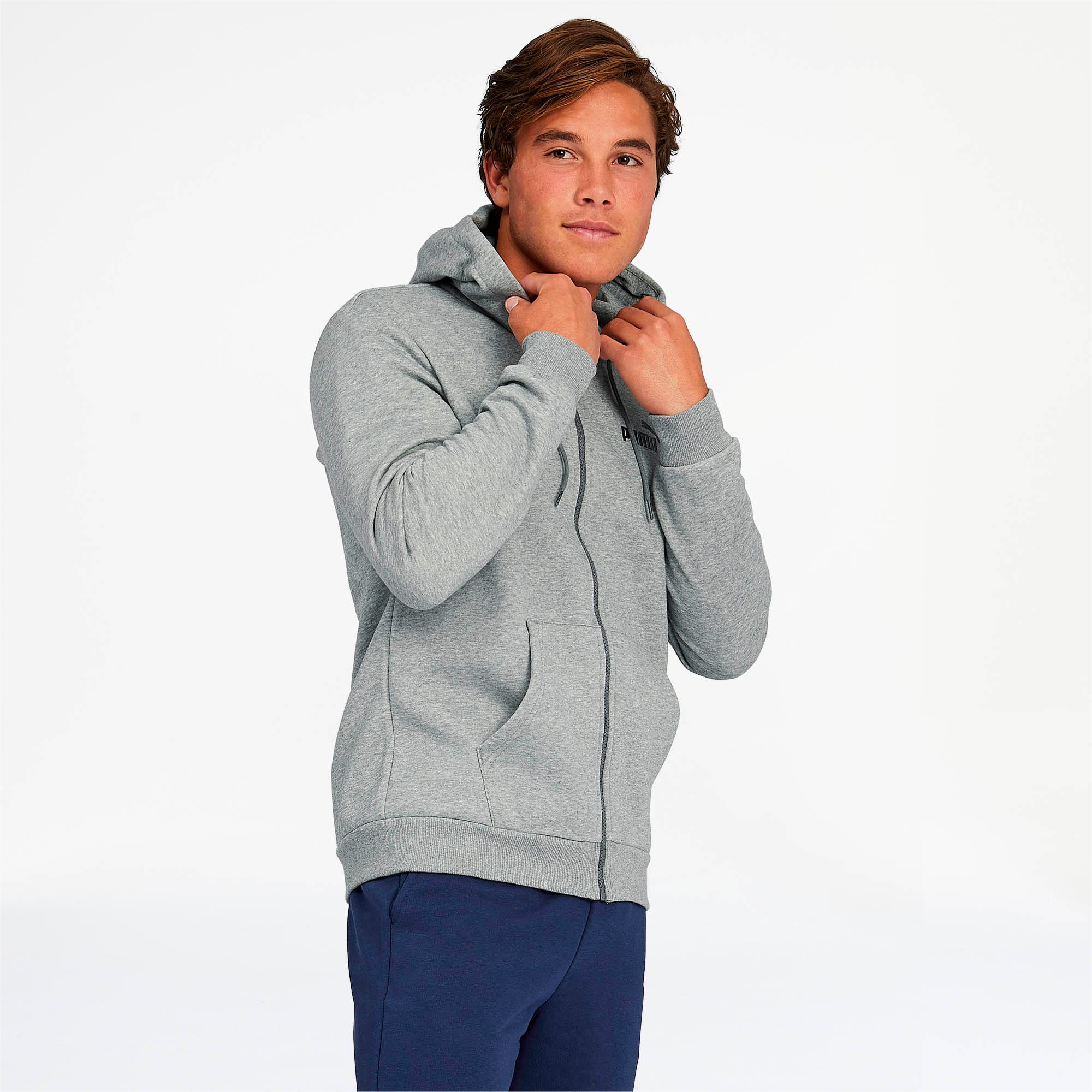 Essentials Men S Hooded Fleece Jacket Puma Us