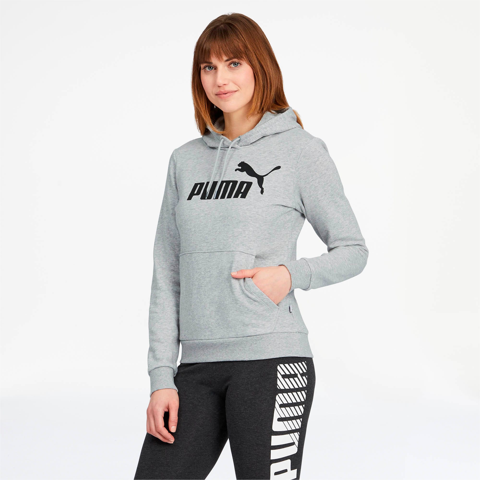 girls grey puma hoodie