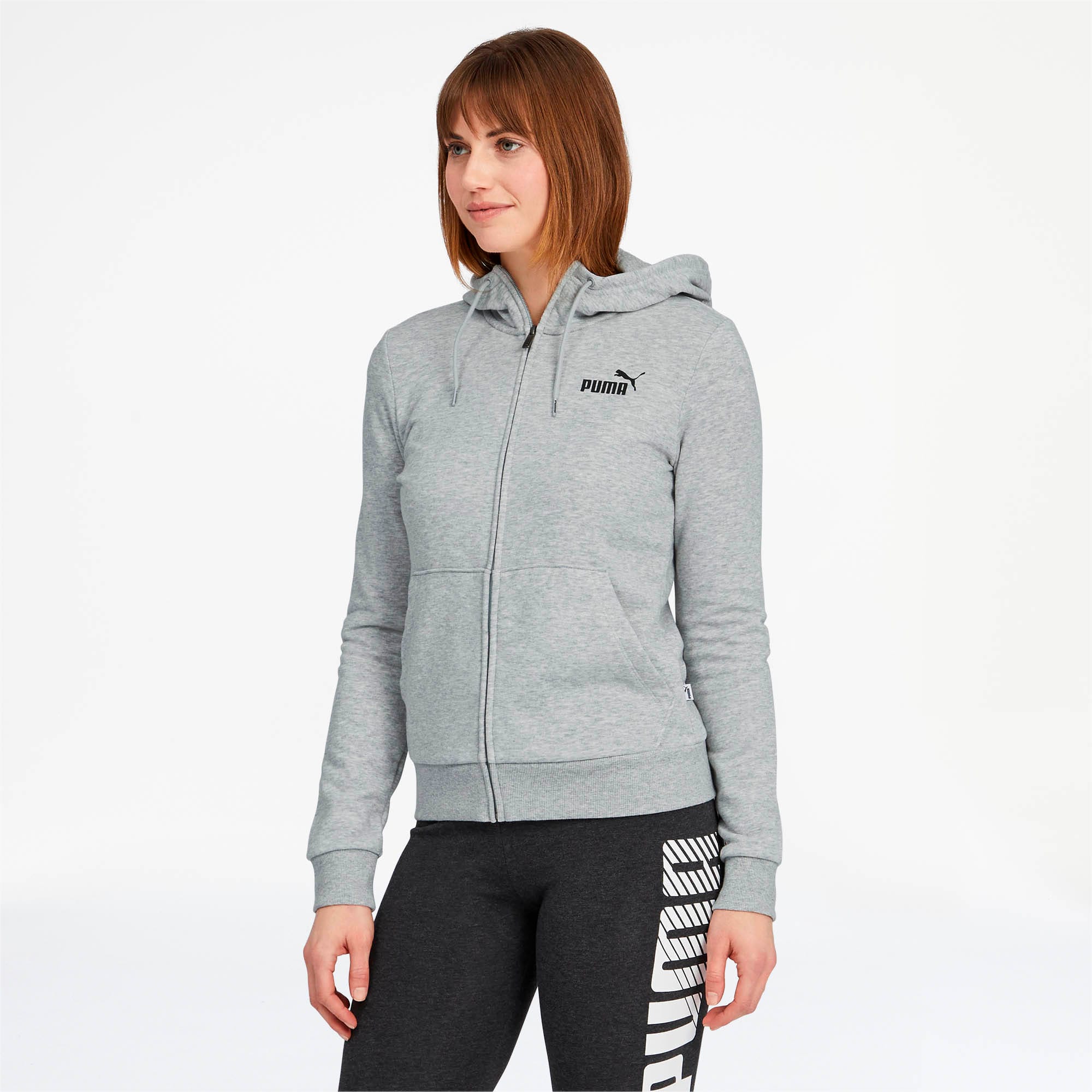 puma essential hooded jacket