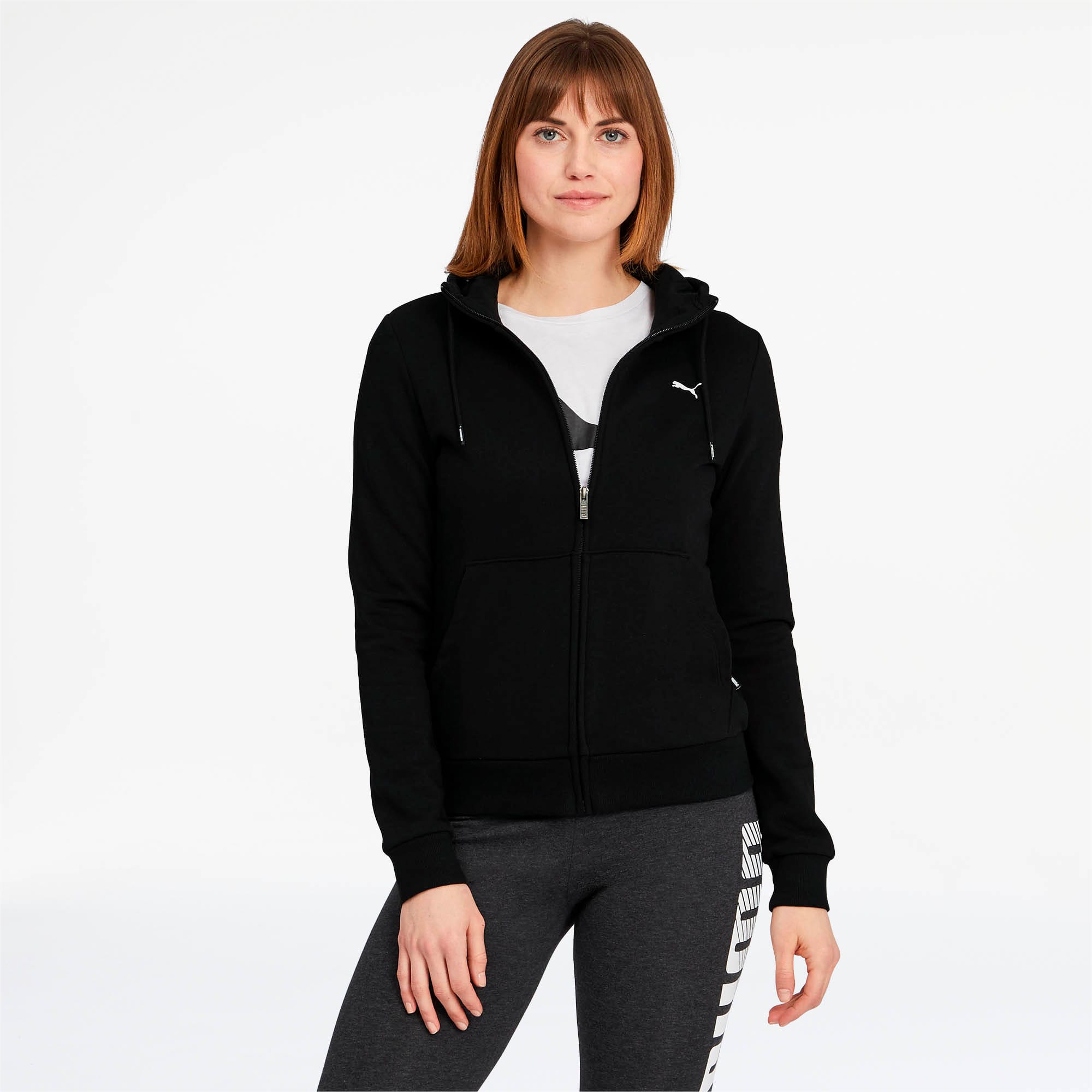 puma essential hooded jacket