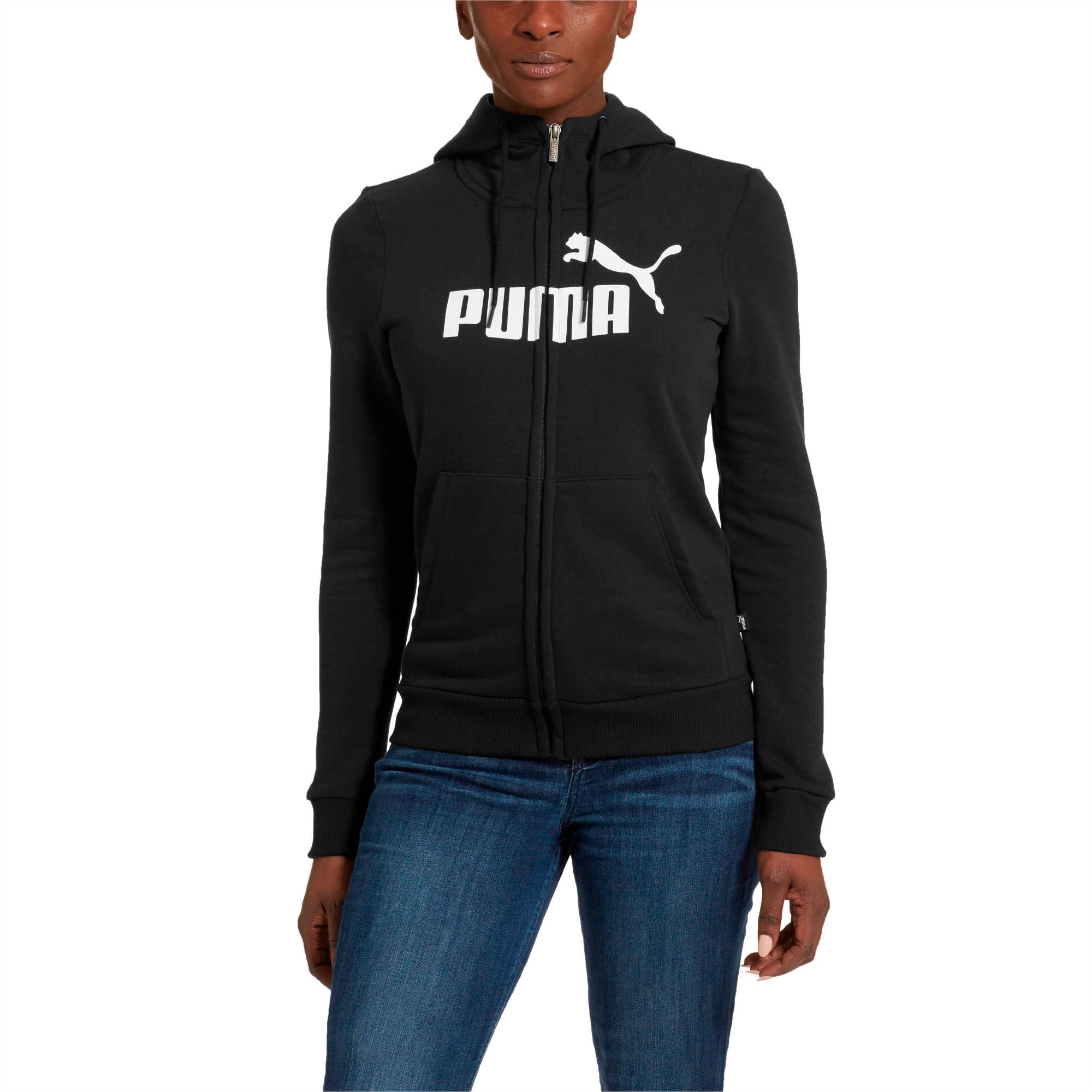 puma essential hooded jacket