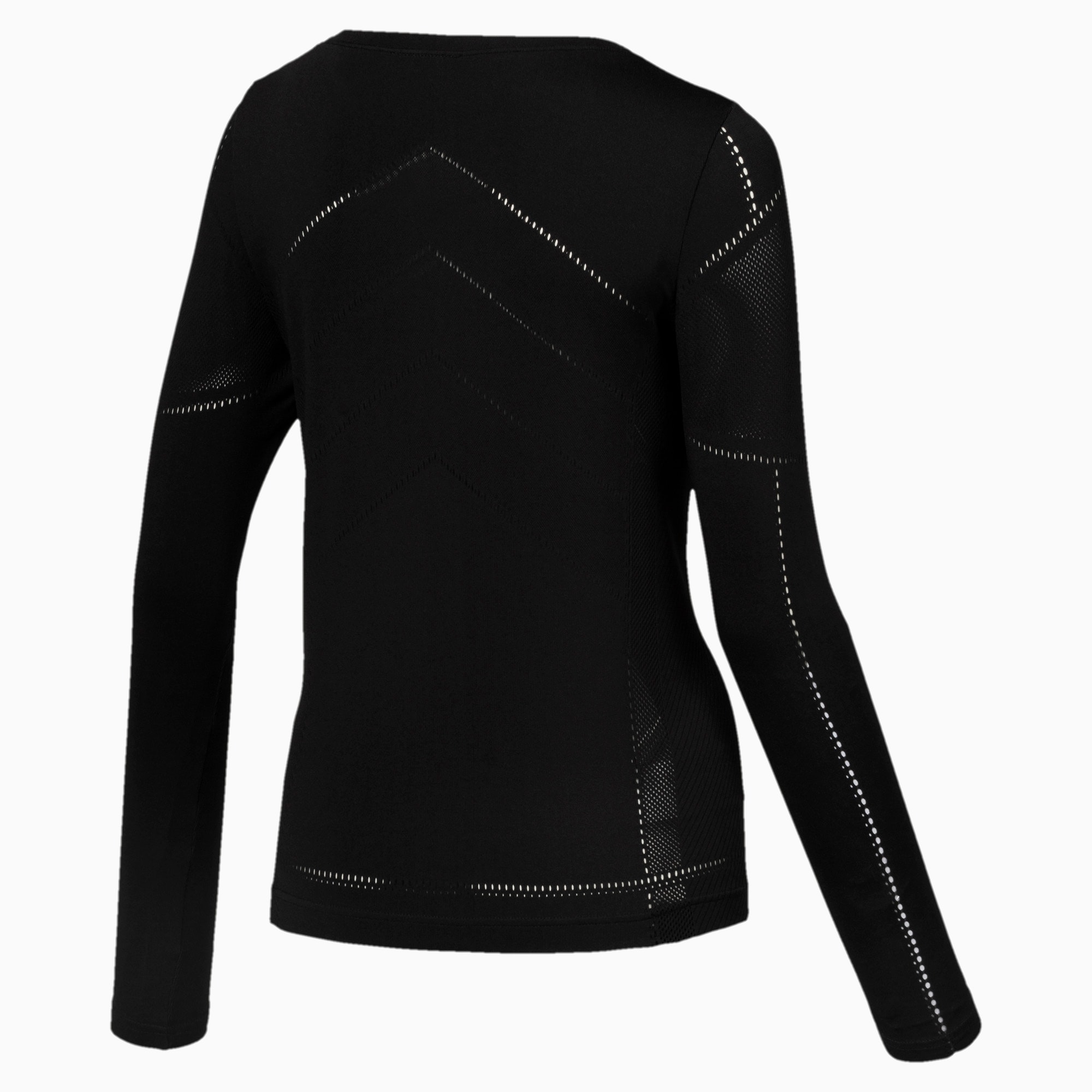 PUMA Training Evoknit seamless 1/4 zip top in black