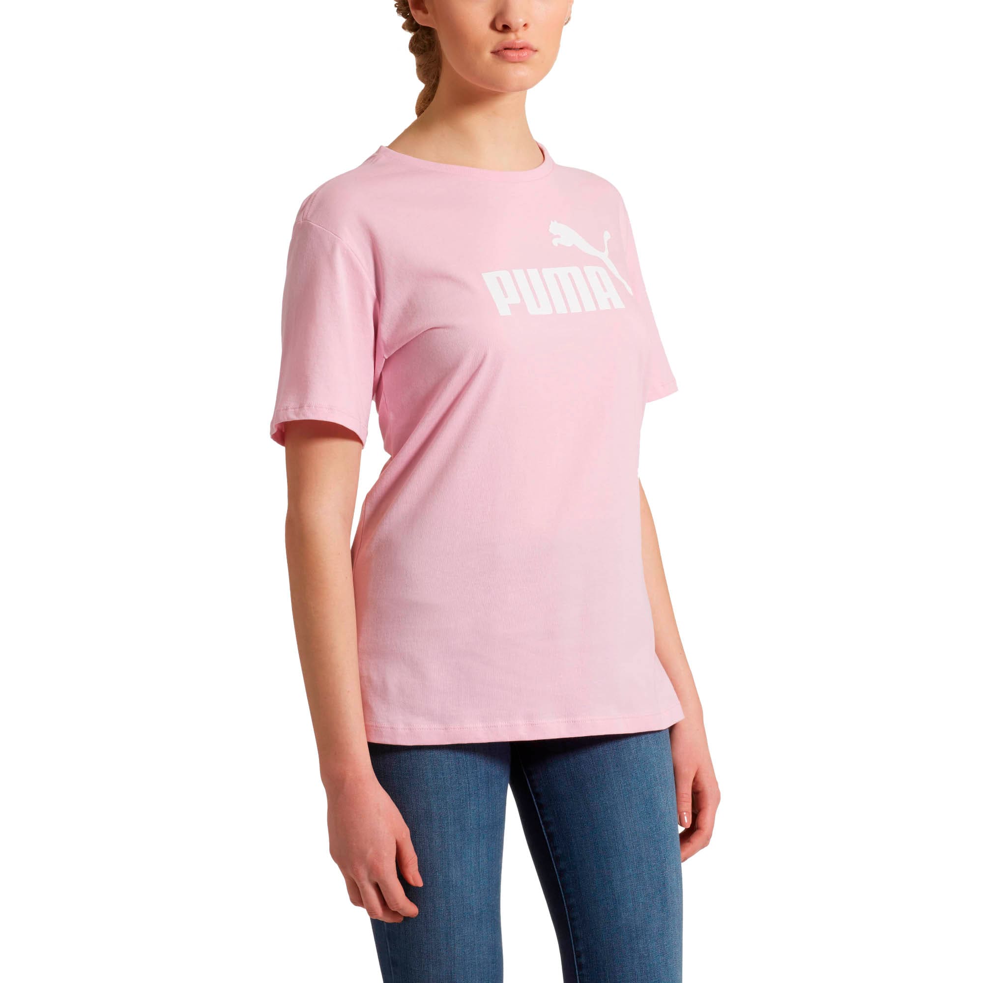 Women's Boyfriend Logo T-Shirt, Pale Pink, large-SEA