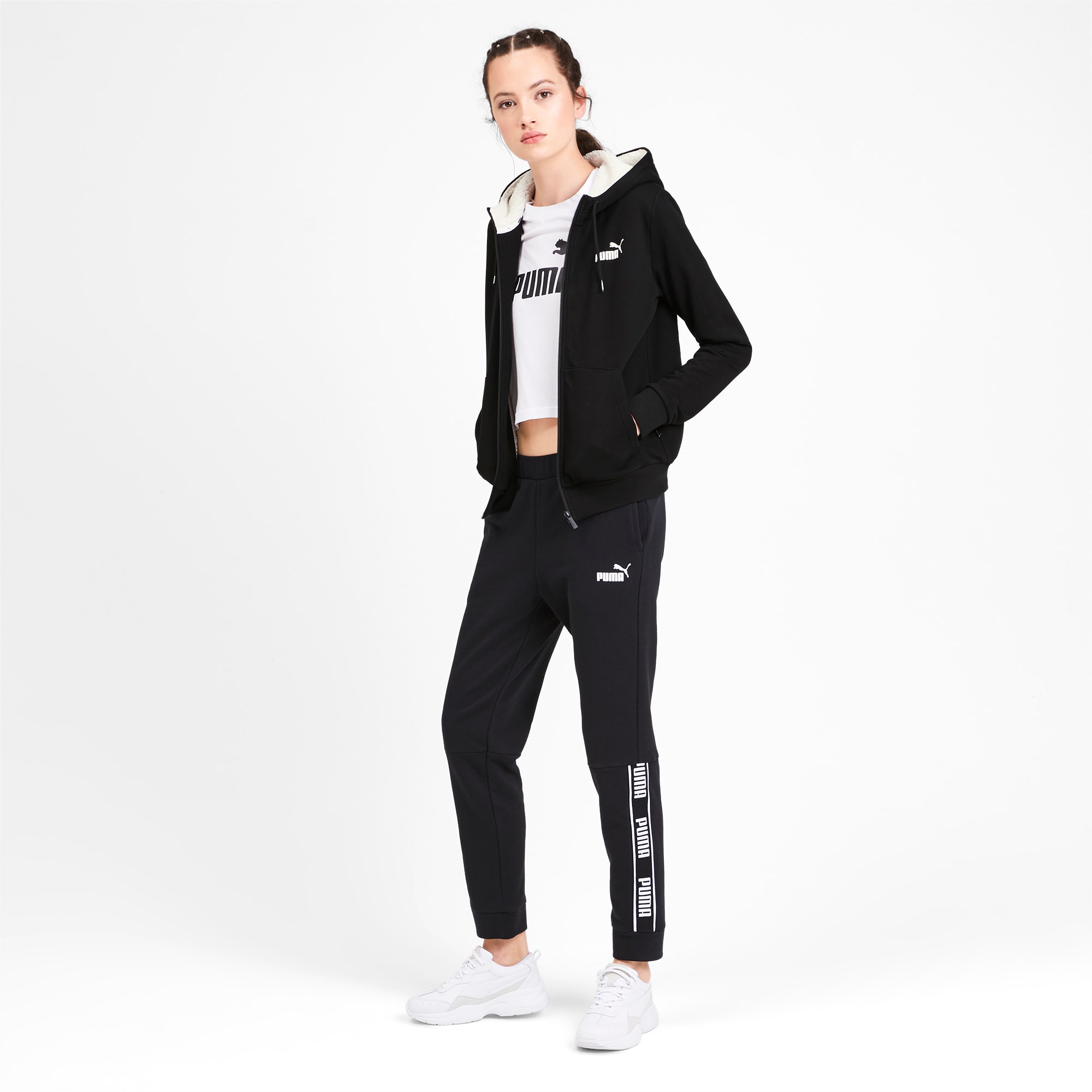 puma sherpa hoodie womens