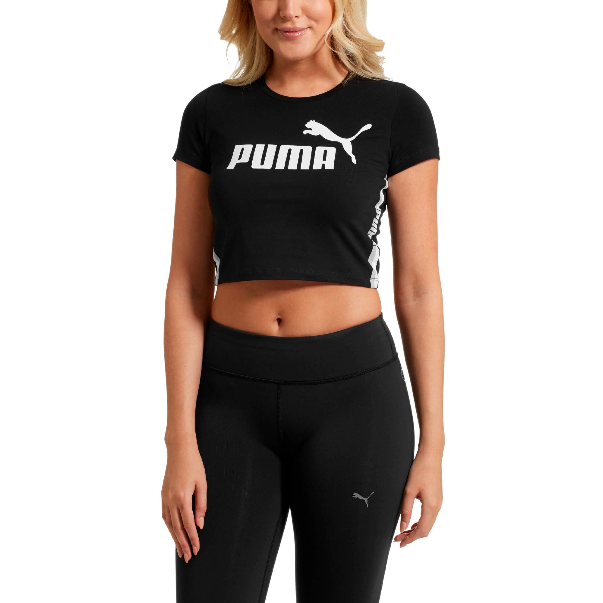 Tape Logo Women s Cropped Tee