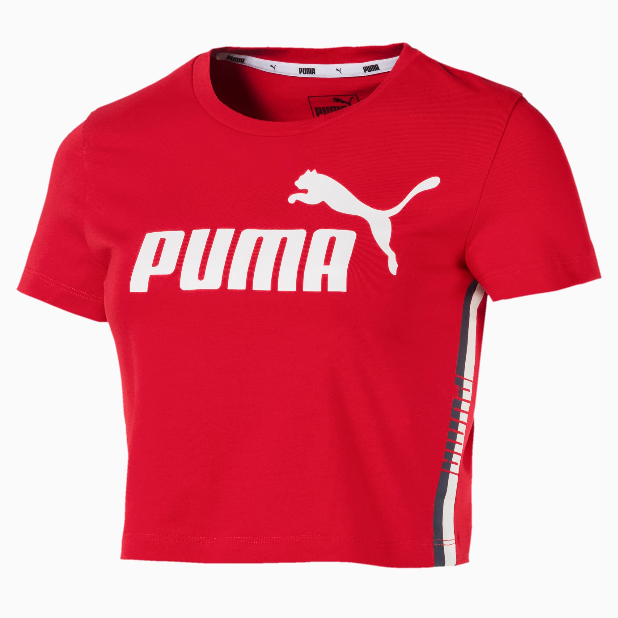 puma tape logo cropped tee