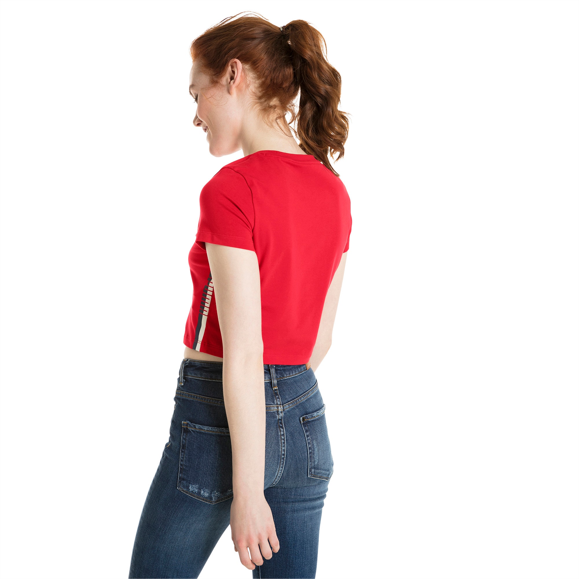 puma tape logo cropped tee
