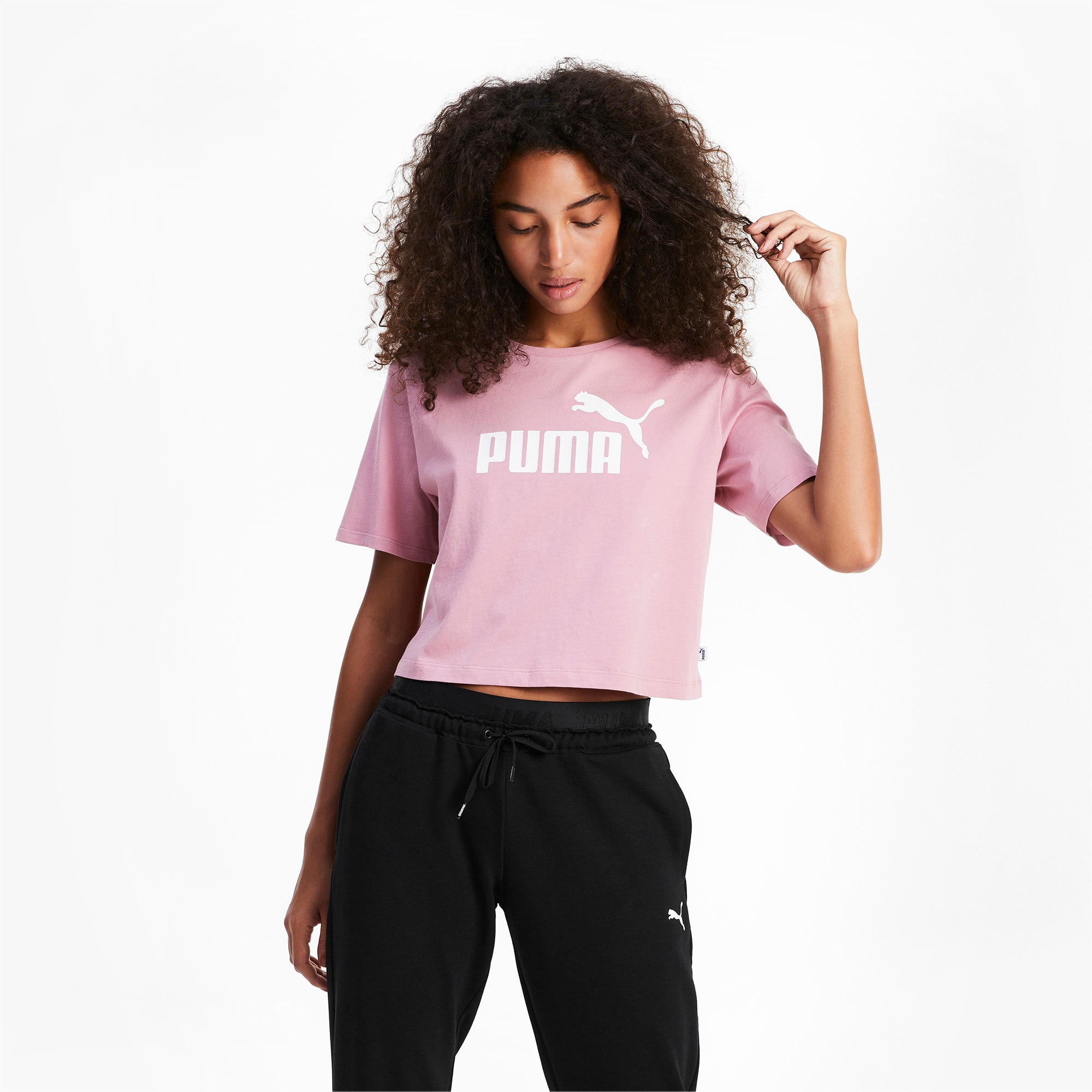 Women's Cropped Logo T-Shirt | Foxglove 