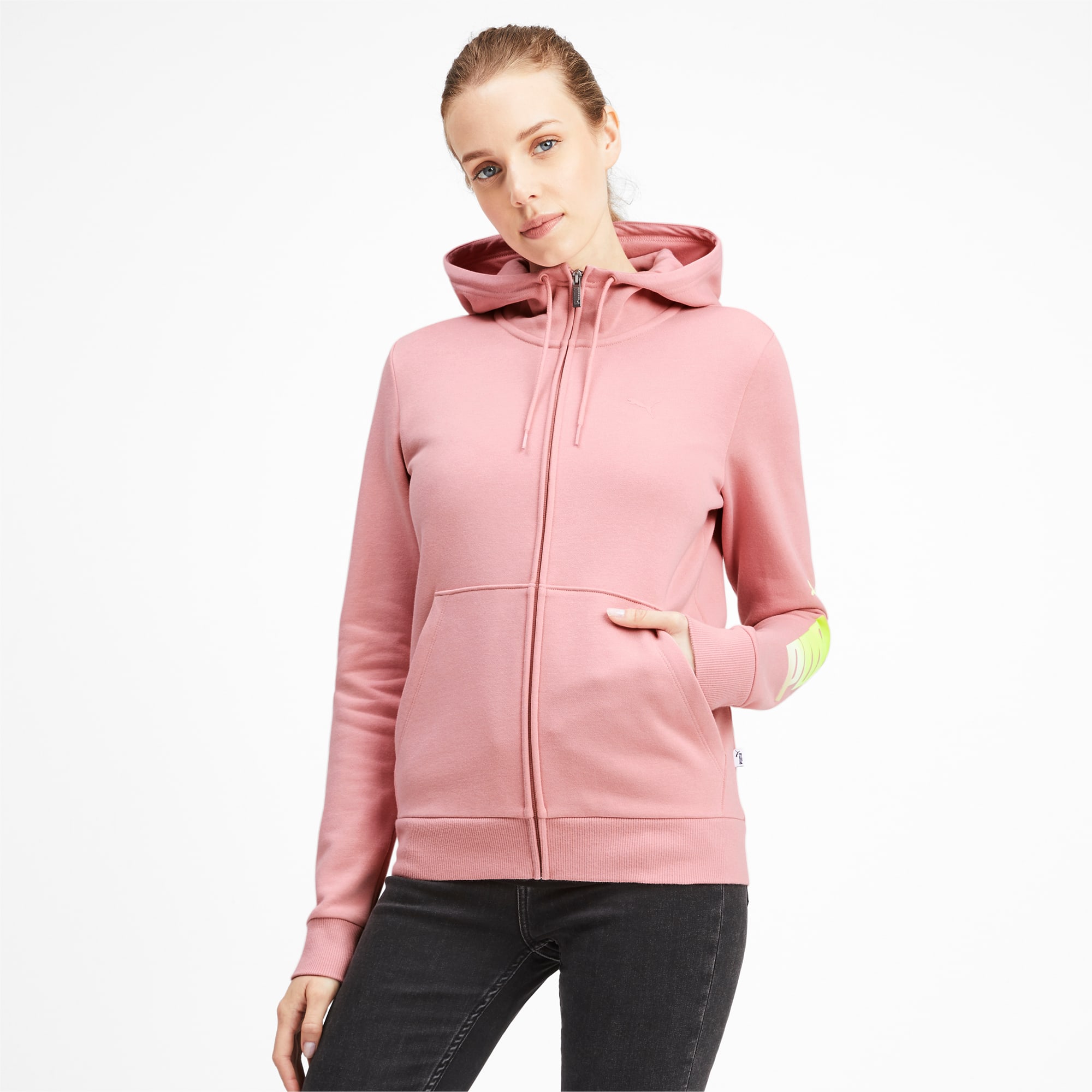 puma essential hooded jacket