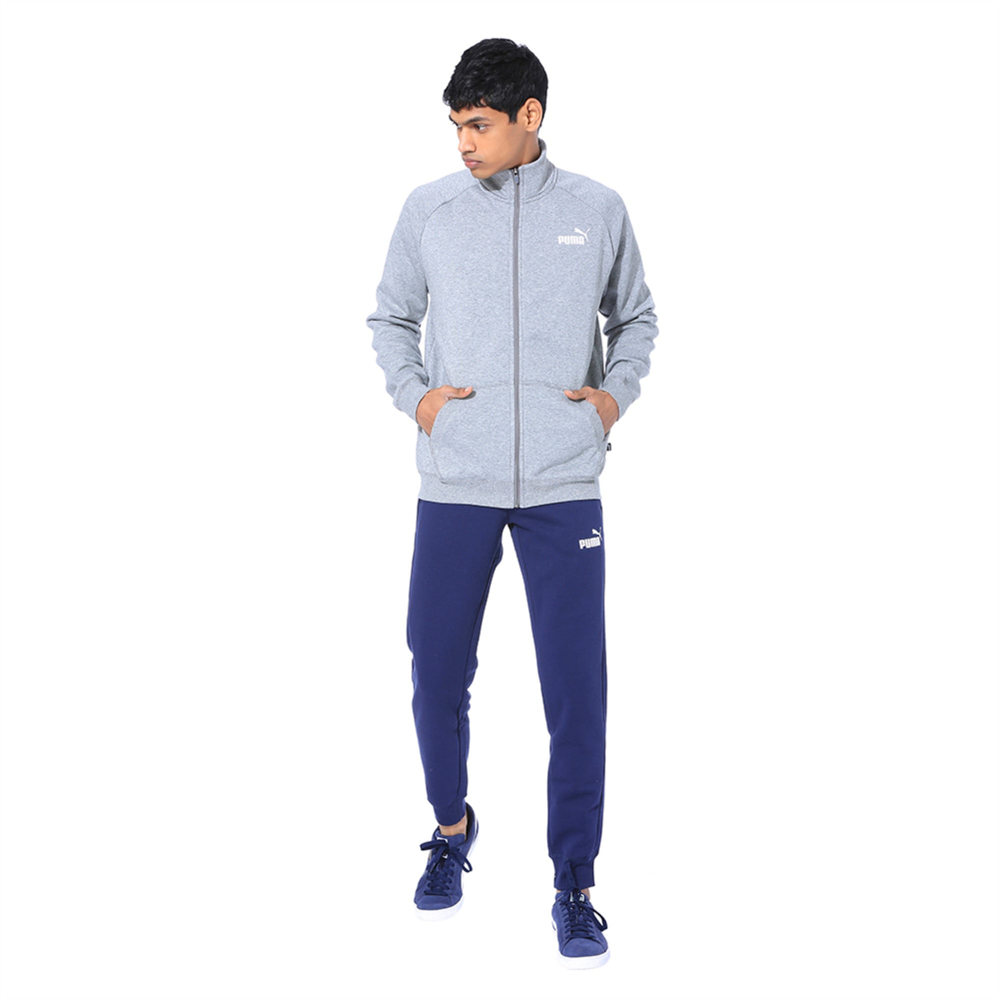 gray sweat suit