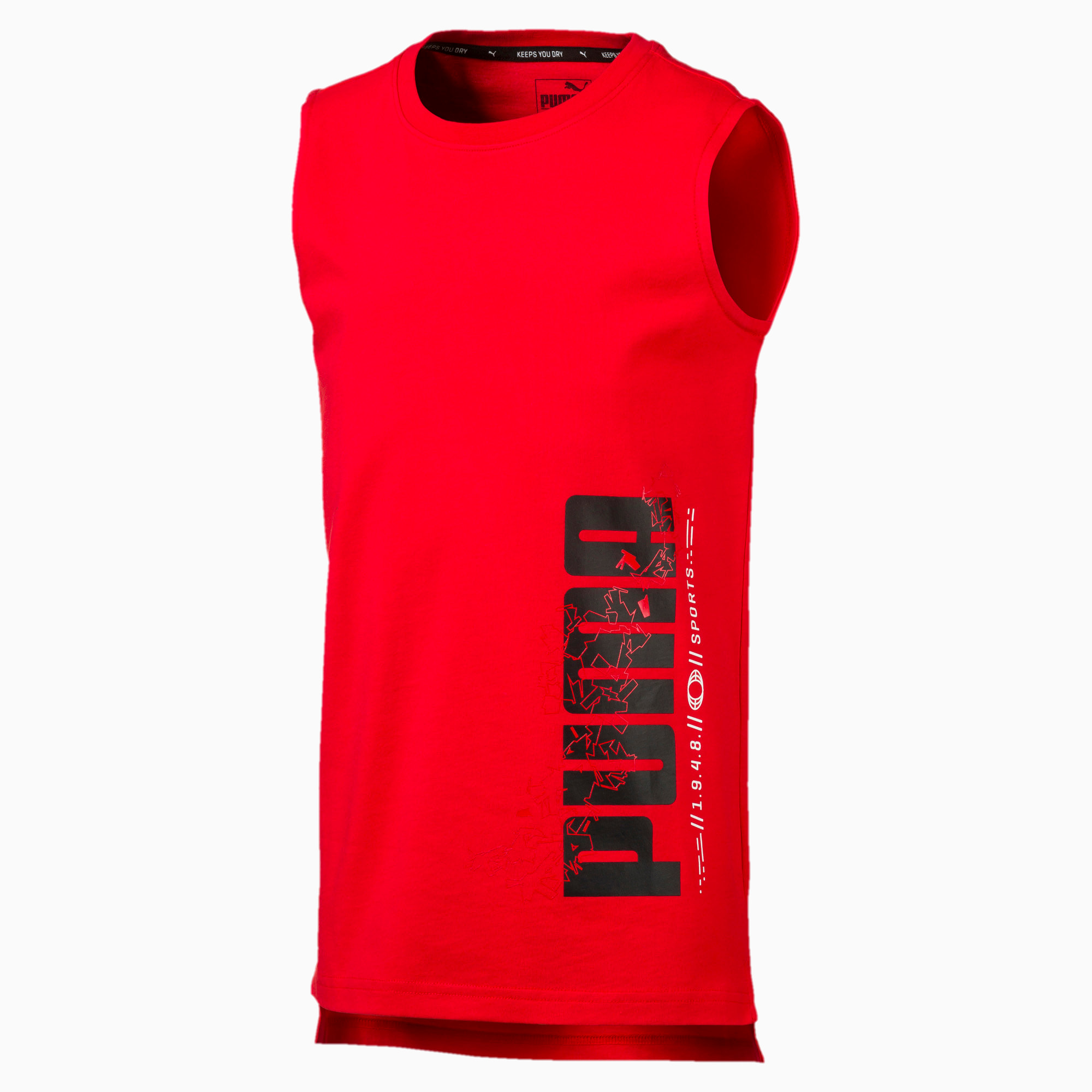 Active Sport Boys' Sleeveless Tee, High Risk Red, large-SEA